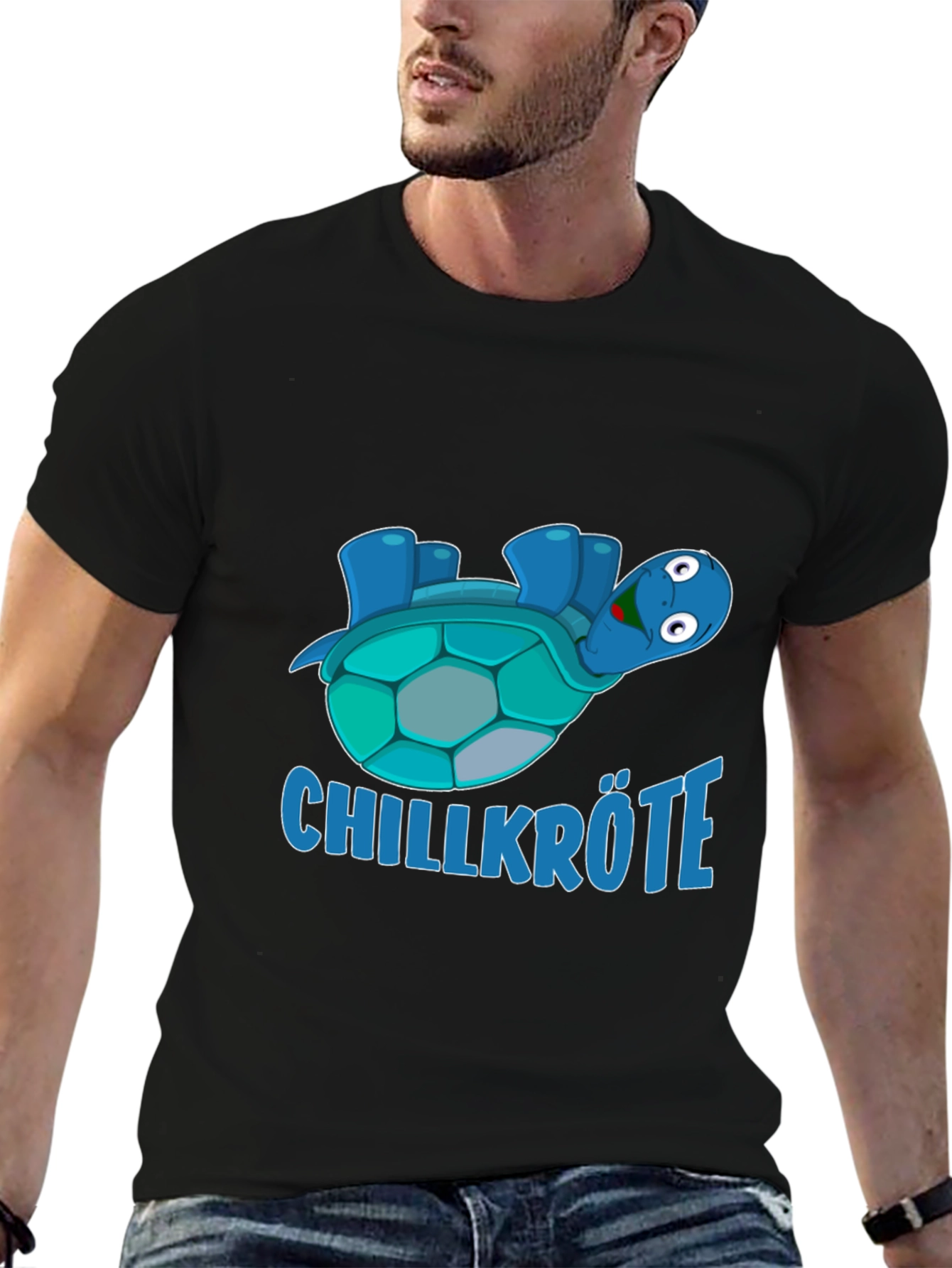 Chillkröte Turtle Graphic Black T-Shirt
