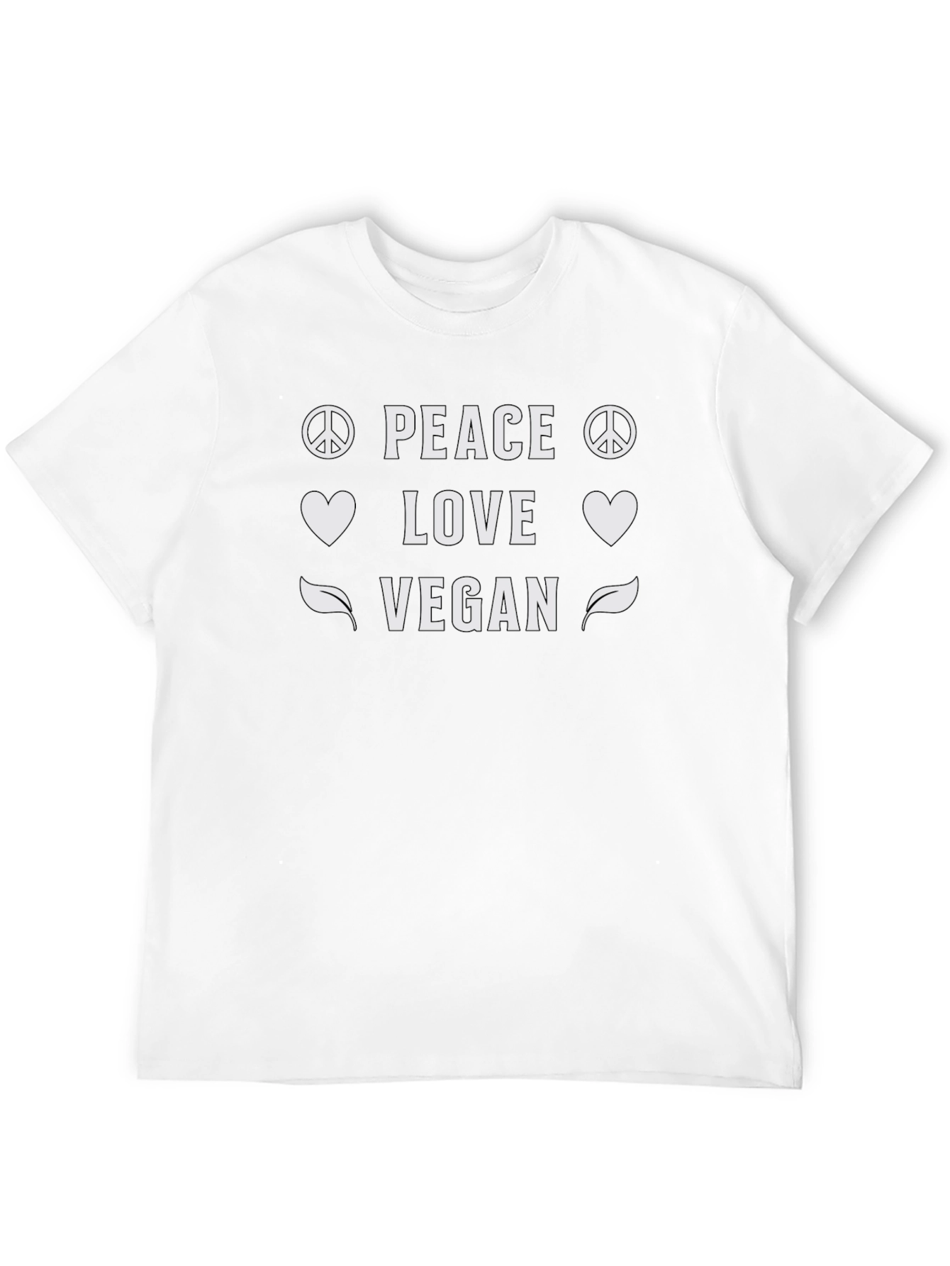 Peace Love Vegan Graphic T-Shirt - Unisex