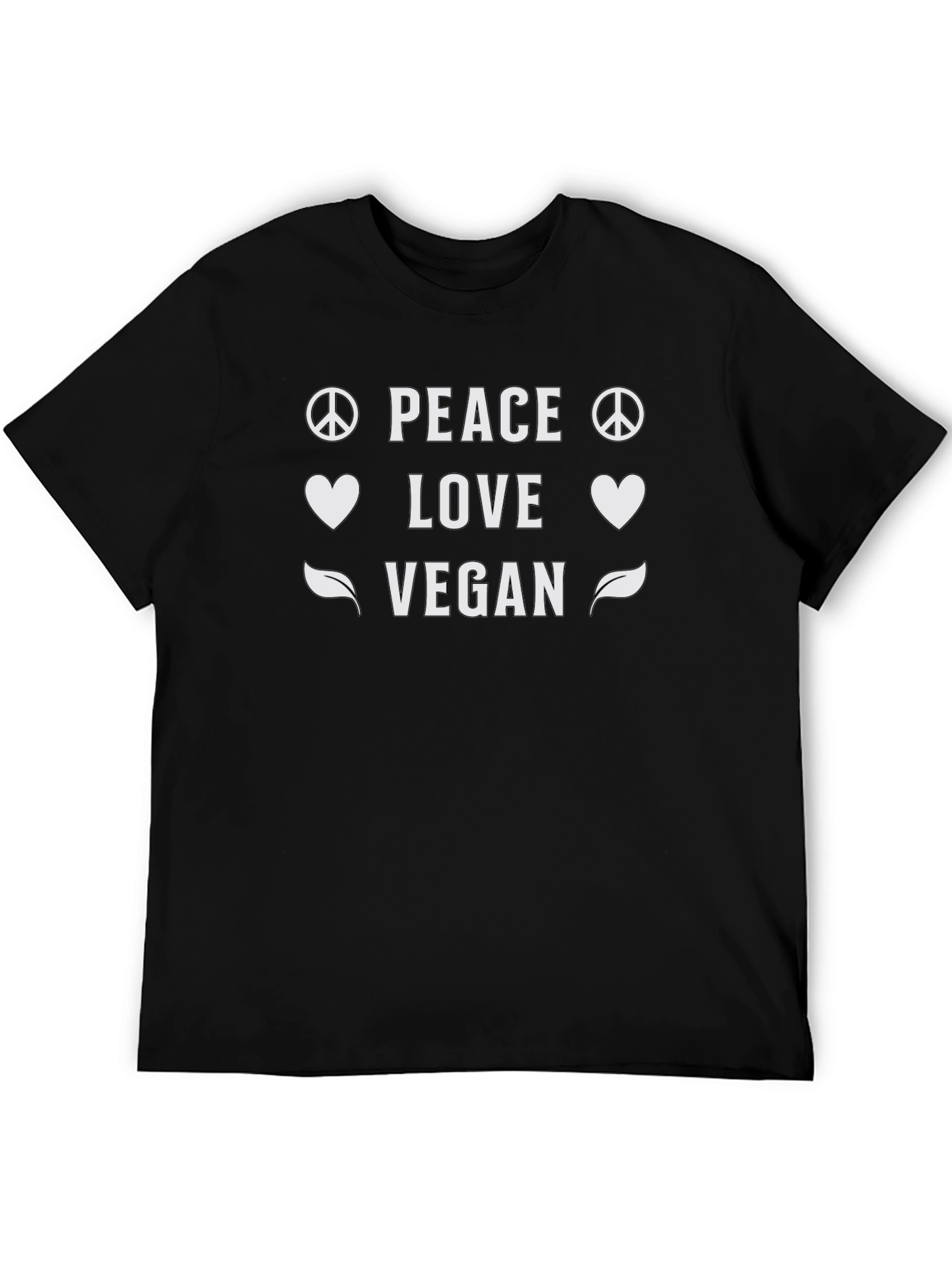 Peace Love Vegan Graphic T-Shirt - Unisex