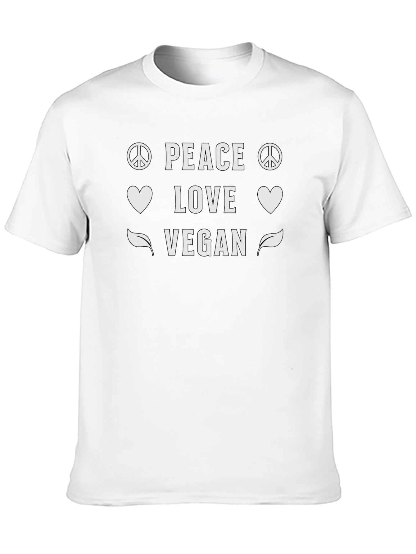Peace Love Vegan Graphic T-Shirt - Unisex