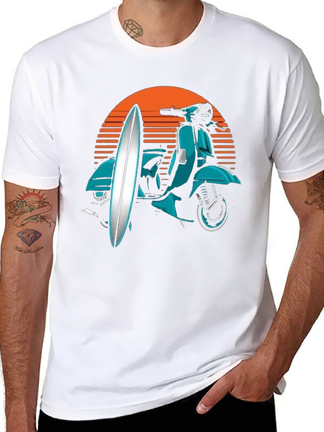 Surfboard & Scooter Tee