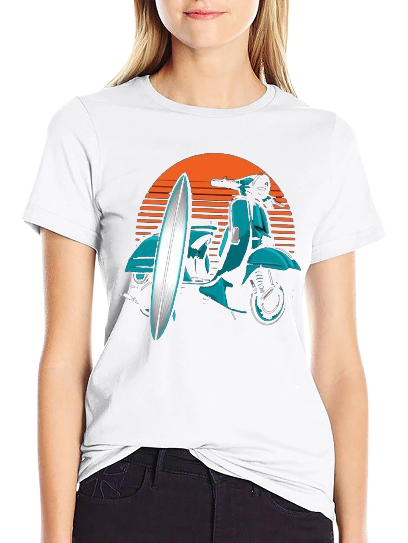 Surfboard & Scooter Tee