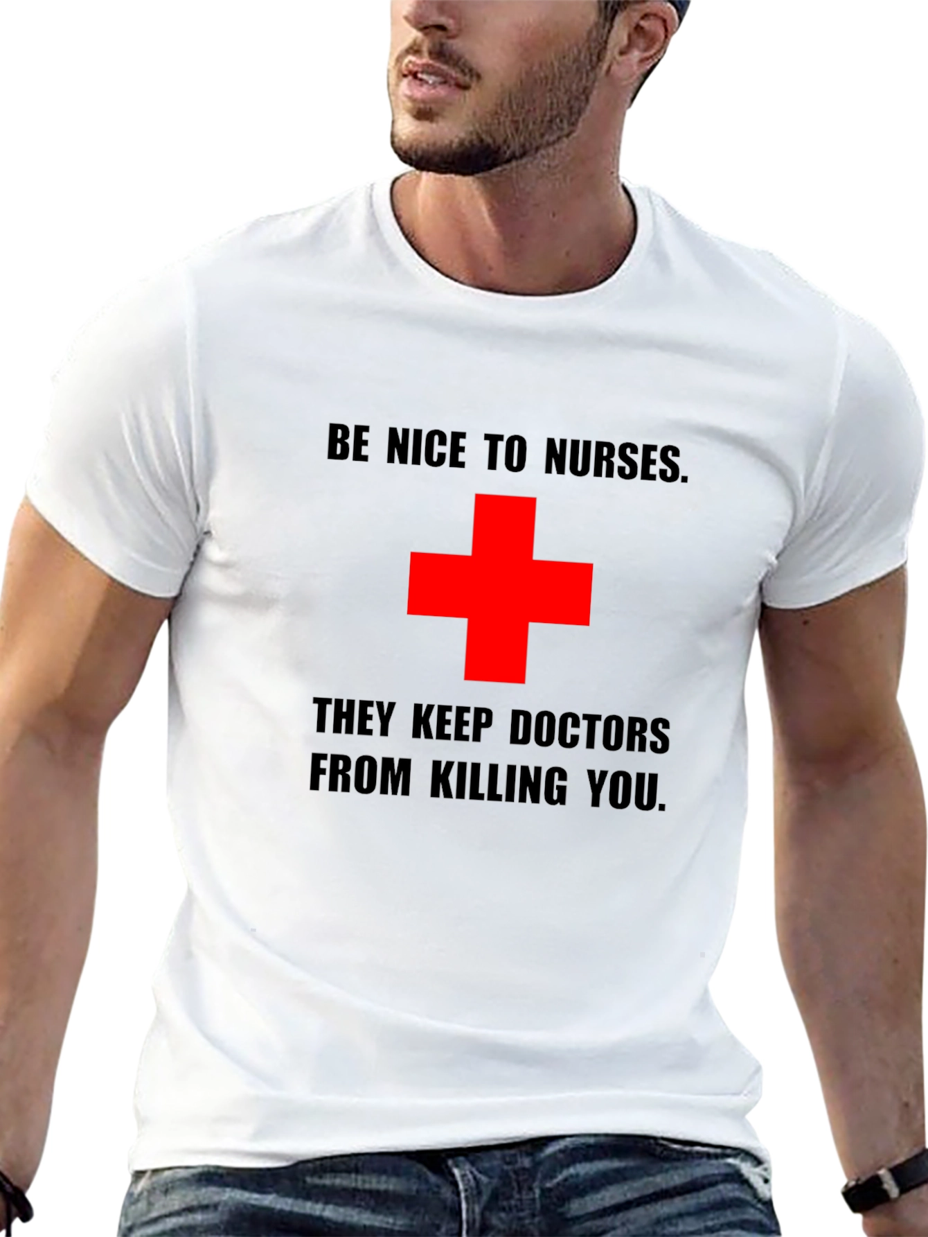 Be Nice to Nurses Graphic Tee