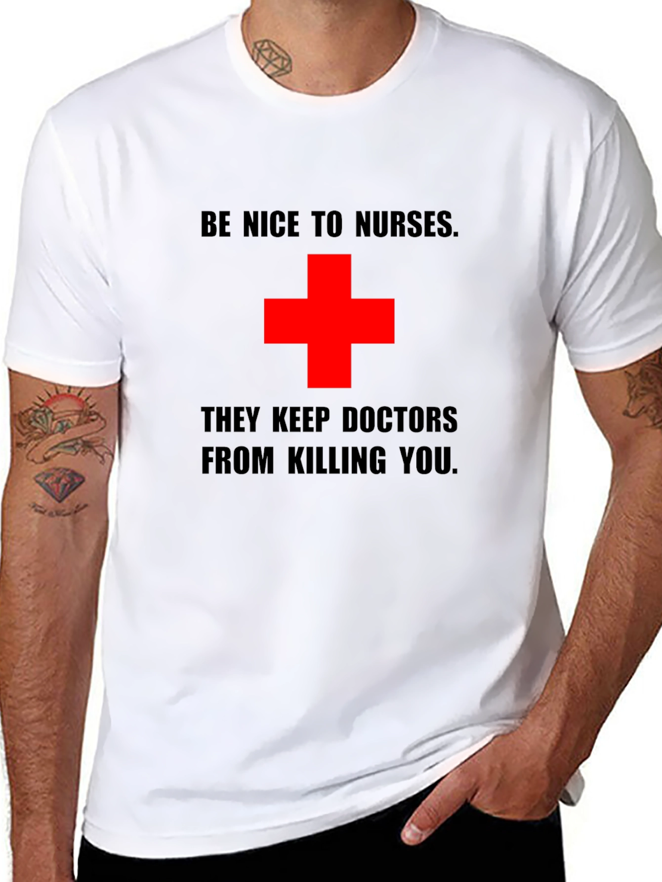Be Nice to Nurses Graphic Tee