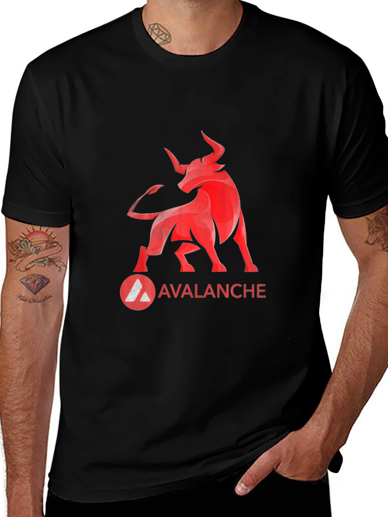 Avalanche Bull Graphic Tee - Black