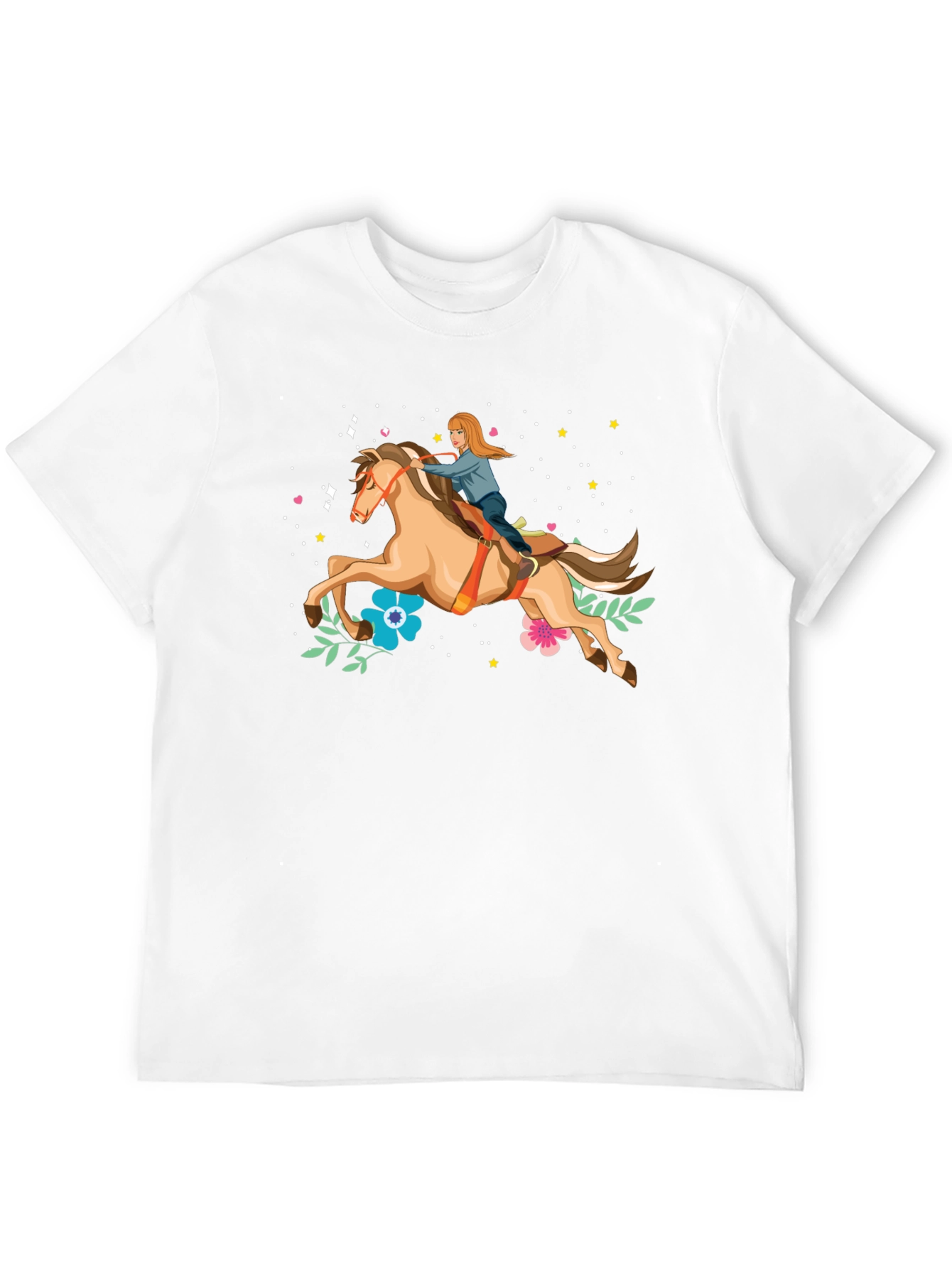 Horse Riding Graphic Tee - Black Unisex T-Shirt