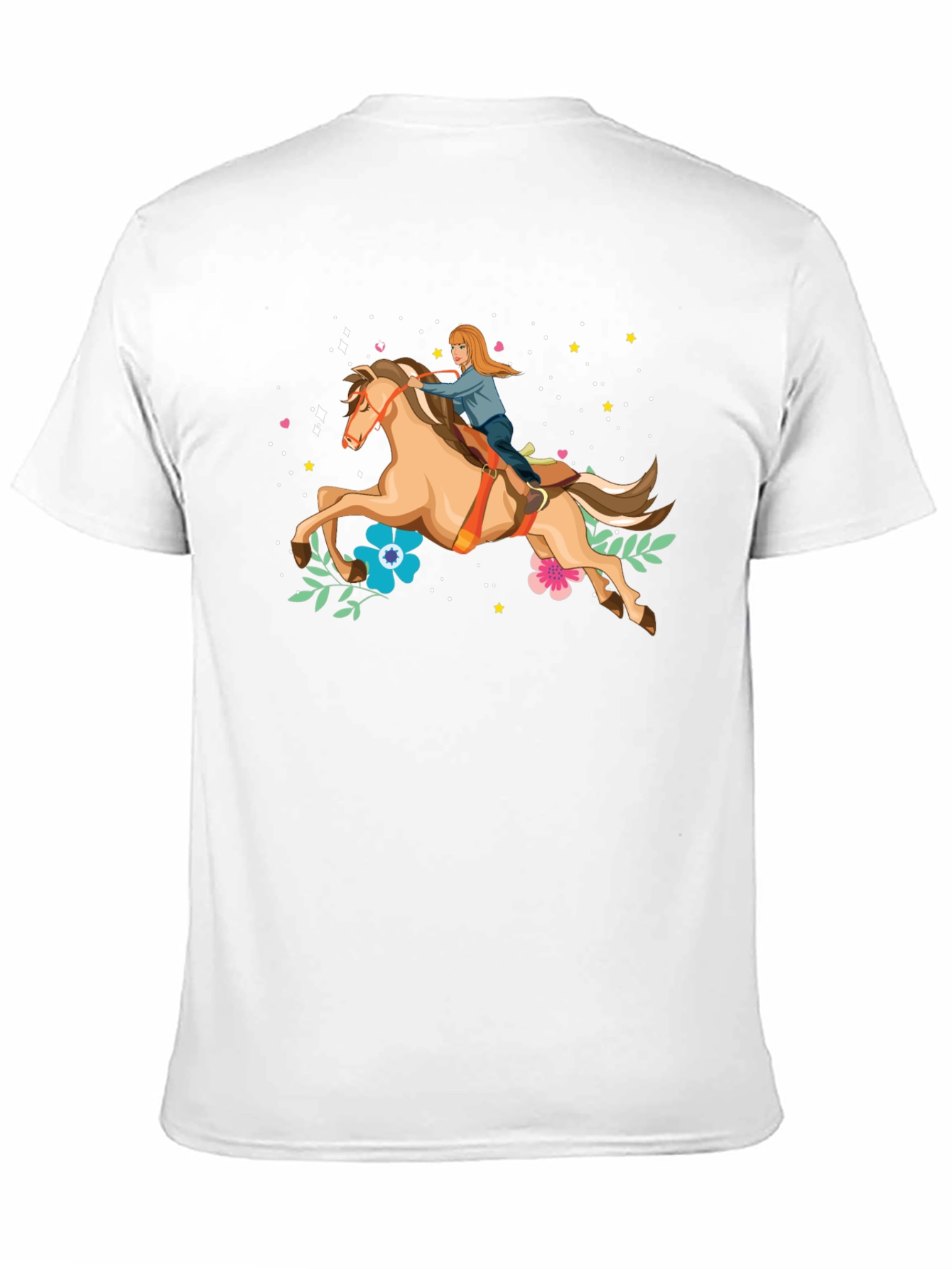 Horse Riding Graphic Tee - Black Unisex T-Shirt