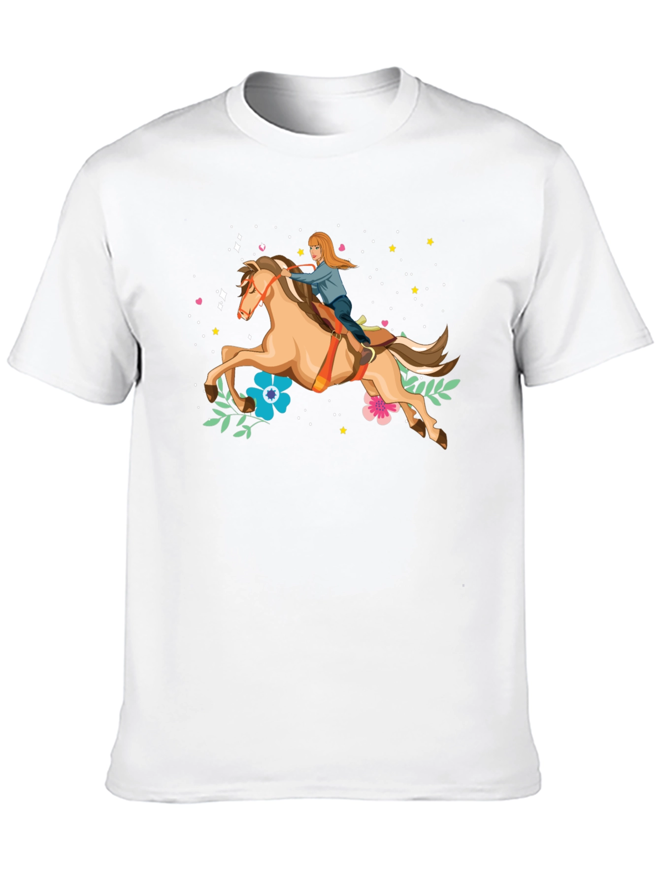 Horse Riding Graphic Tee - Black Unisex T-Shirt