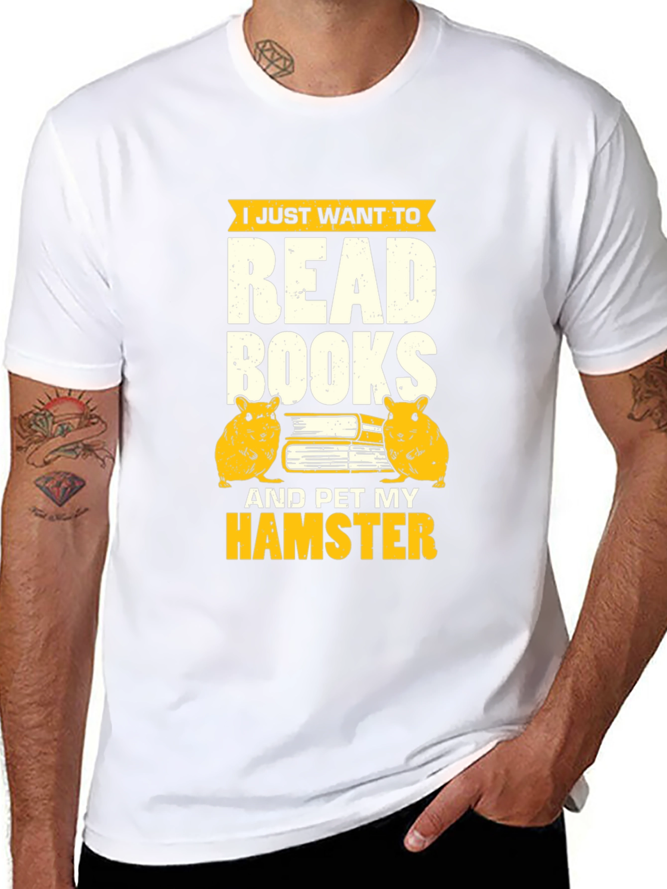 Read Books and Pet My Hamster Graphic T-Shirt