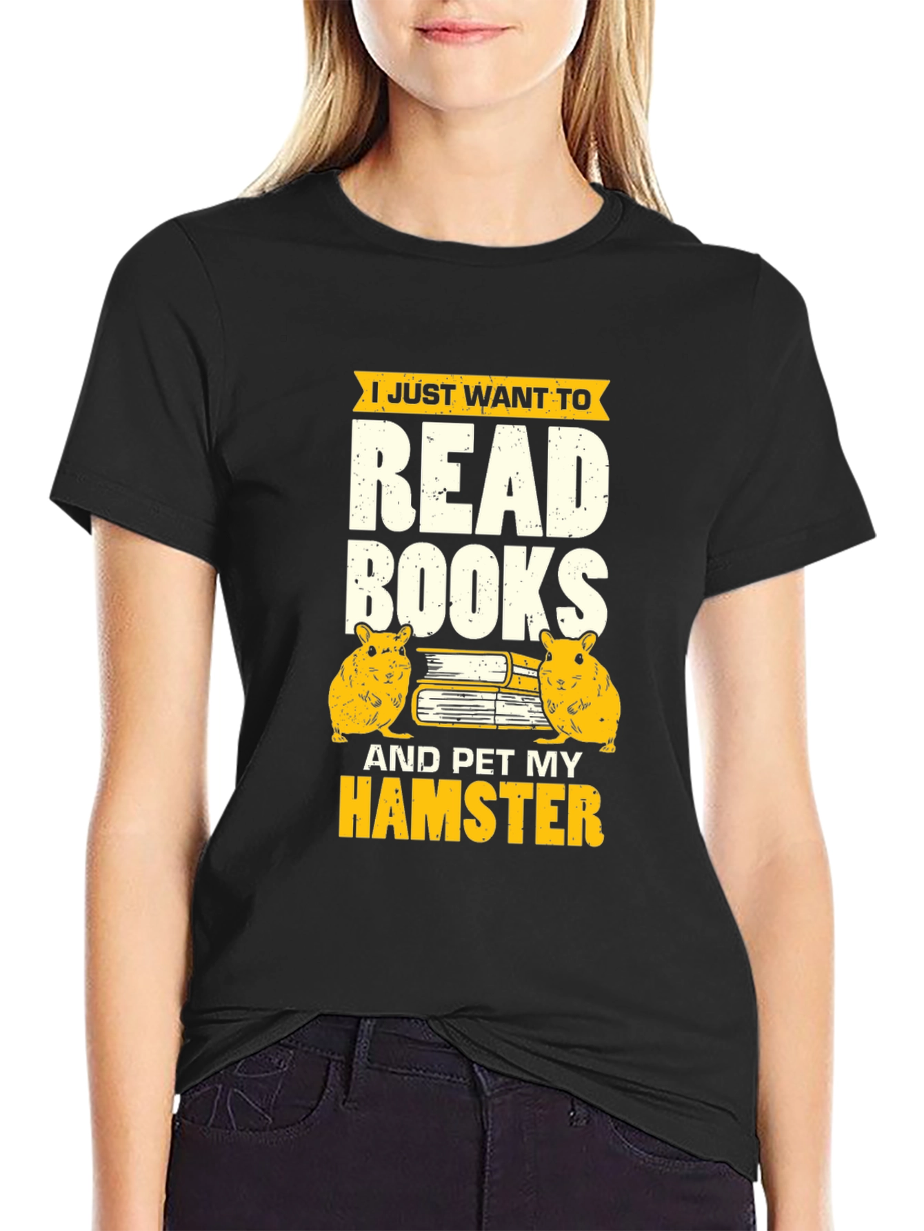 Read Books and Pet My Hamster Graphic T-Shirt