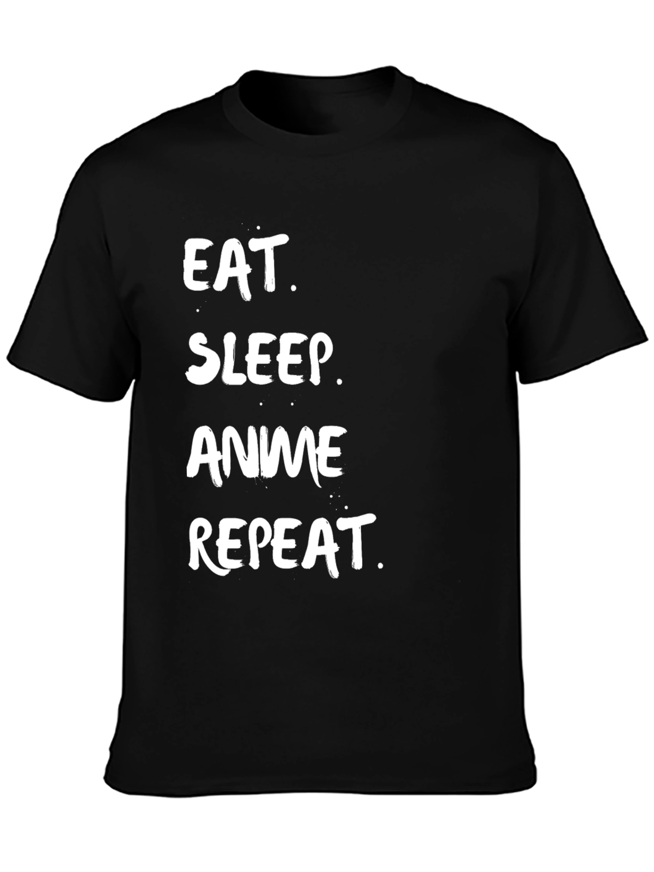 Eat Sleep Anime Repeat Black T-Shirt
