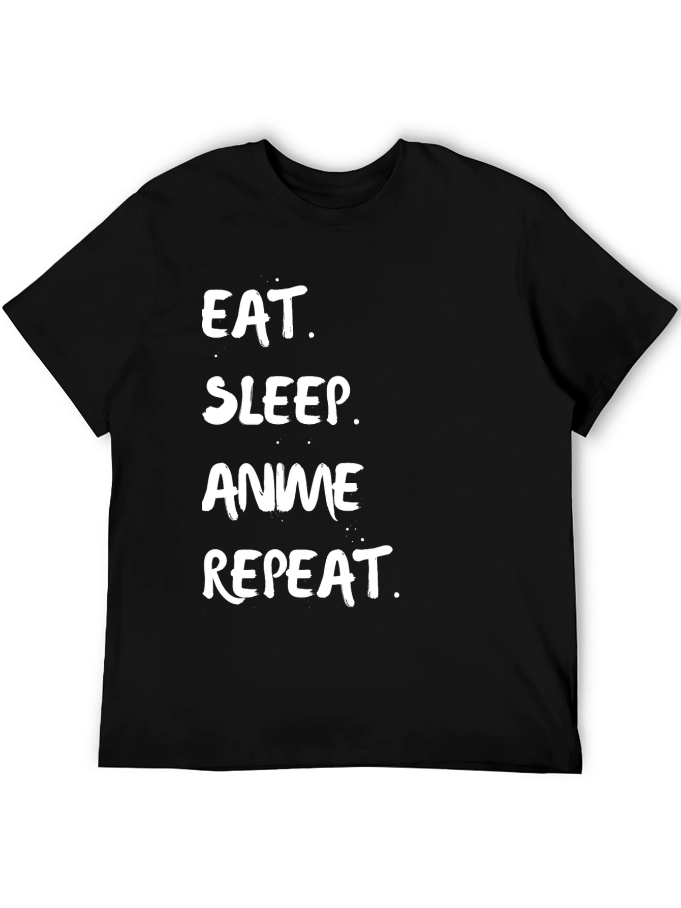 Eat Sleep Anime Repeat Black T-Shirt