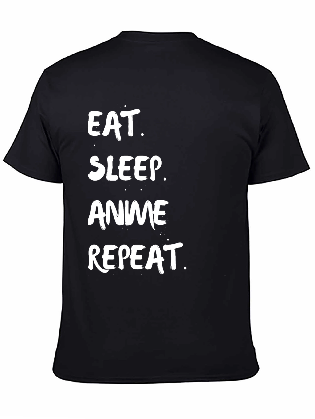 Eat Sleep Anime Repeat Black T-Shirt