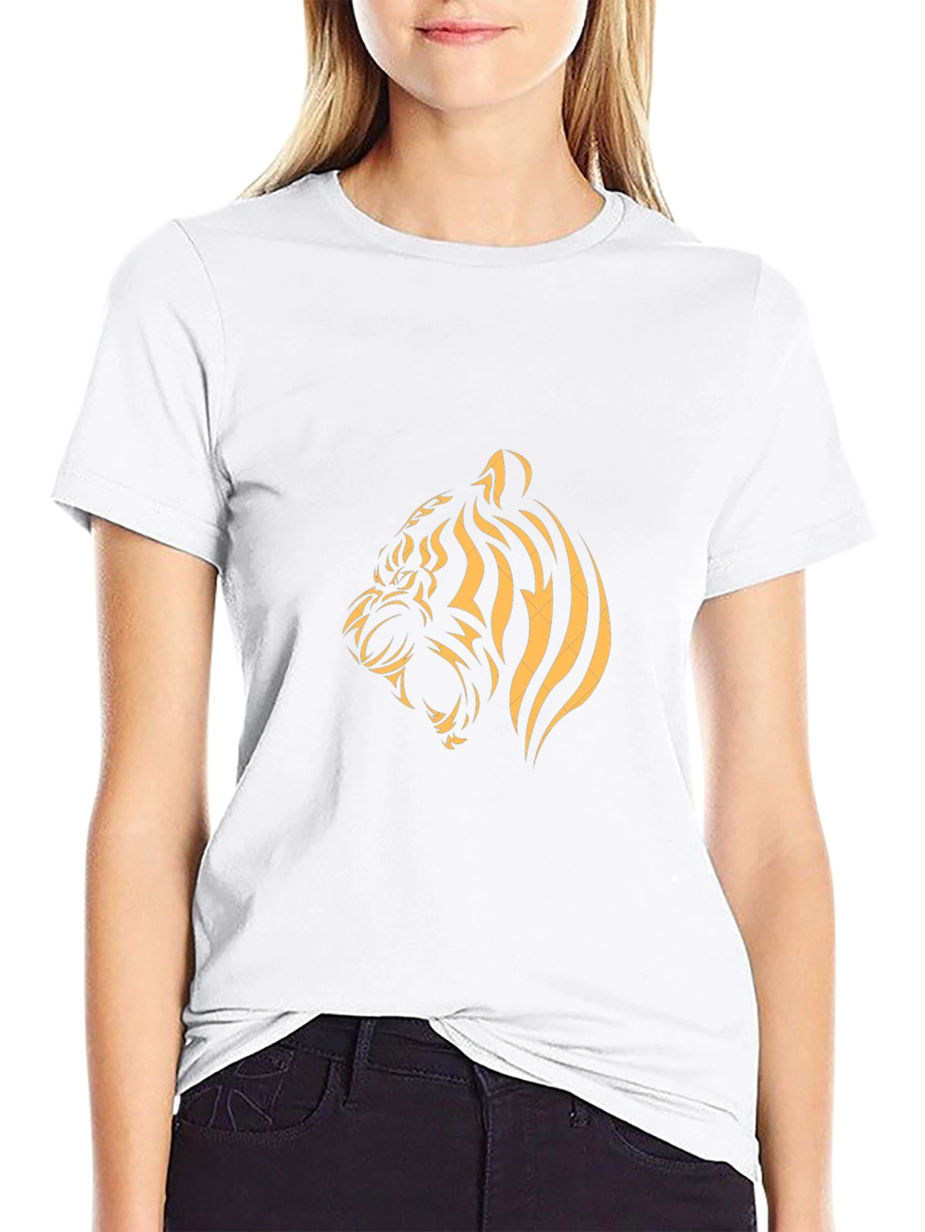 Black Tiger Graphic Tee - Bold Animal Print T-Shirt