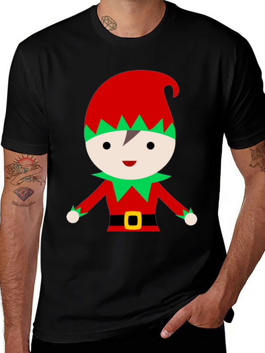 Festive Elf Graphic Tee - Holiday Cheer