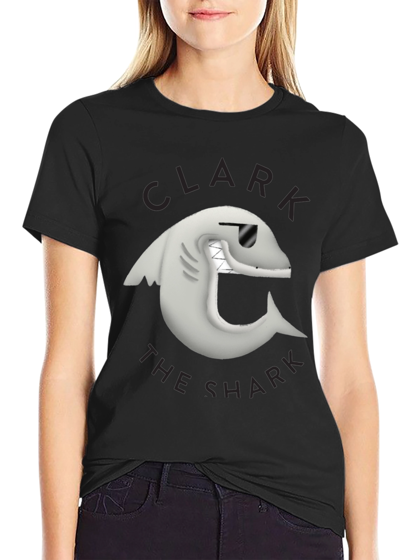 Clark the Shark Graphic Tee - Black