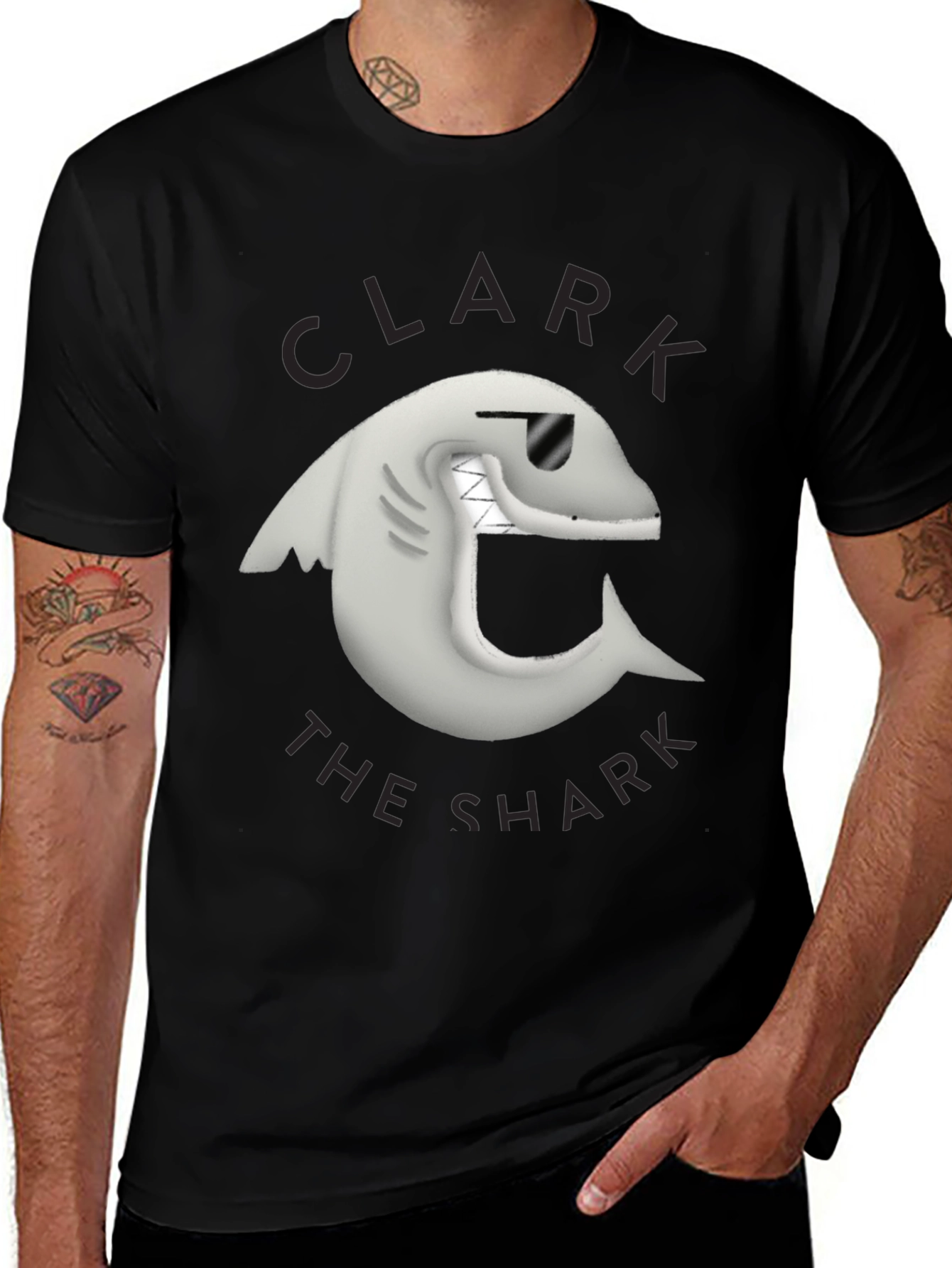 Clark the Shark Graphic Tee - Black