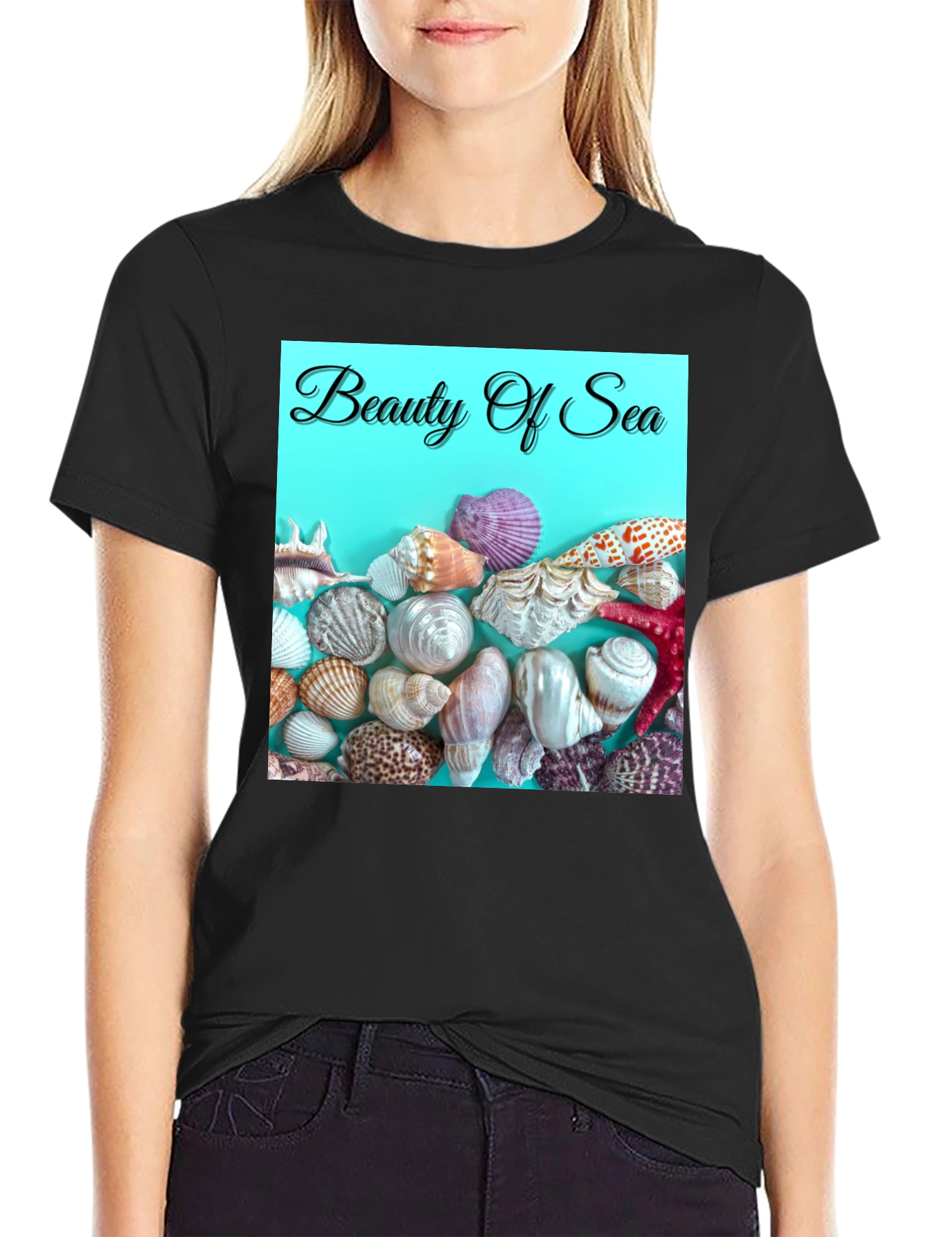 Beauty Of Sea T-Shirt Beach Seashells Graphic Tee