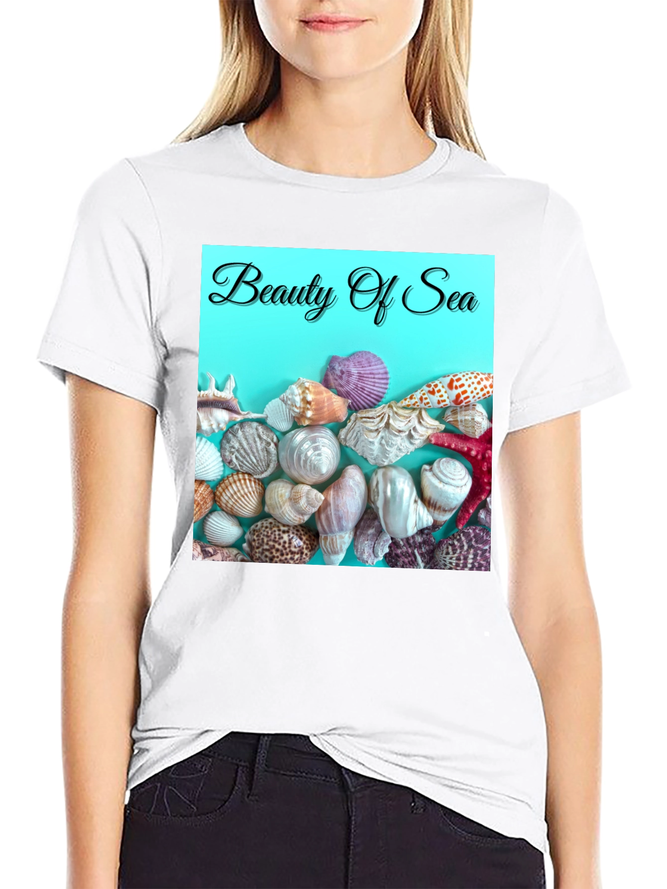 Beauty Of Sea T-Shirt Beach Seashells Graphic Tee