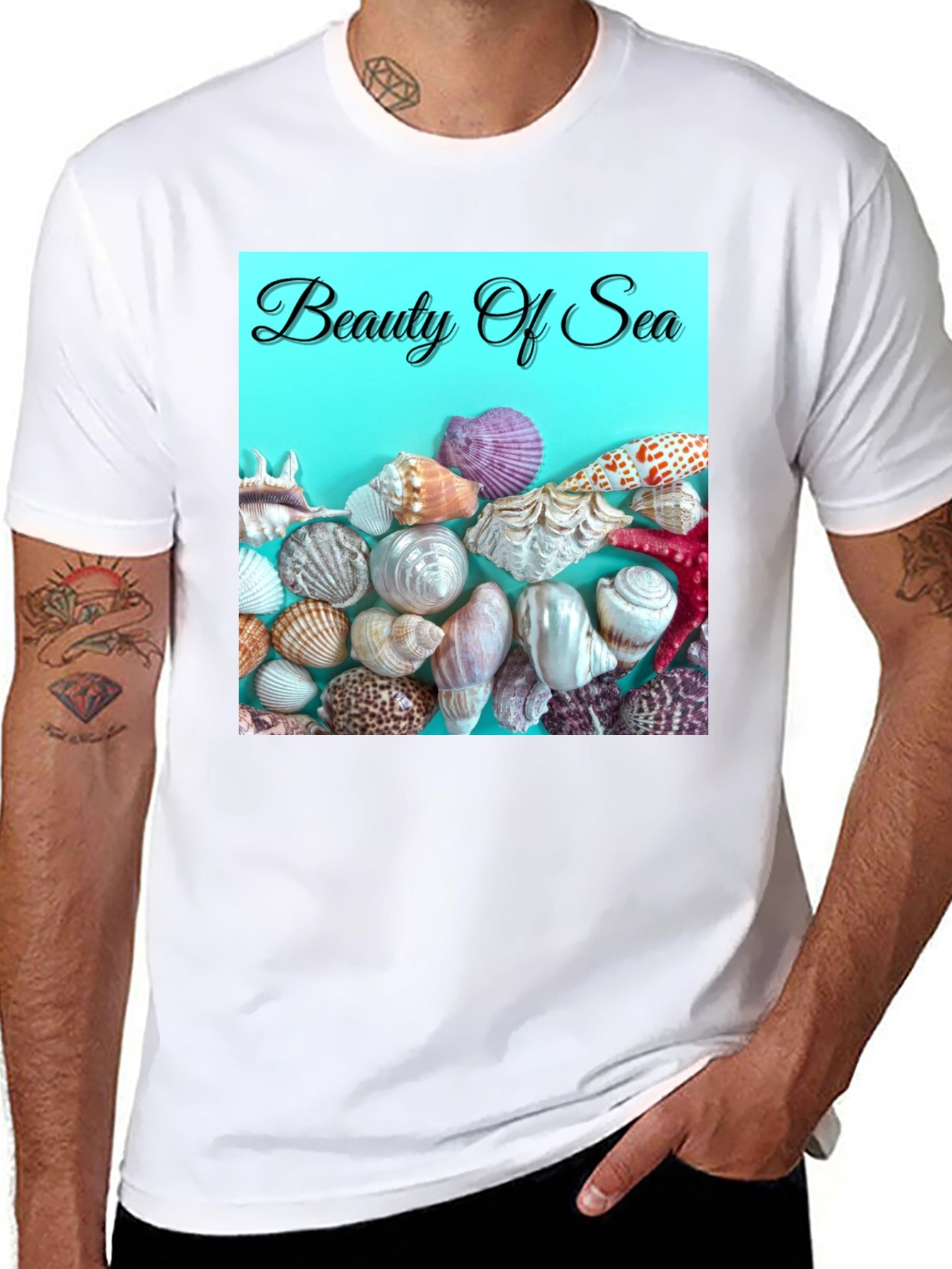 Beauty Of Sea T-Shirt Beach Seashells Graphic Tee