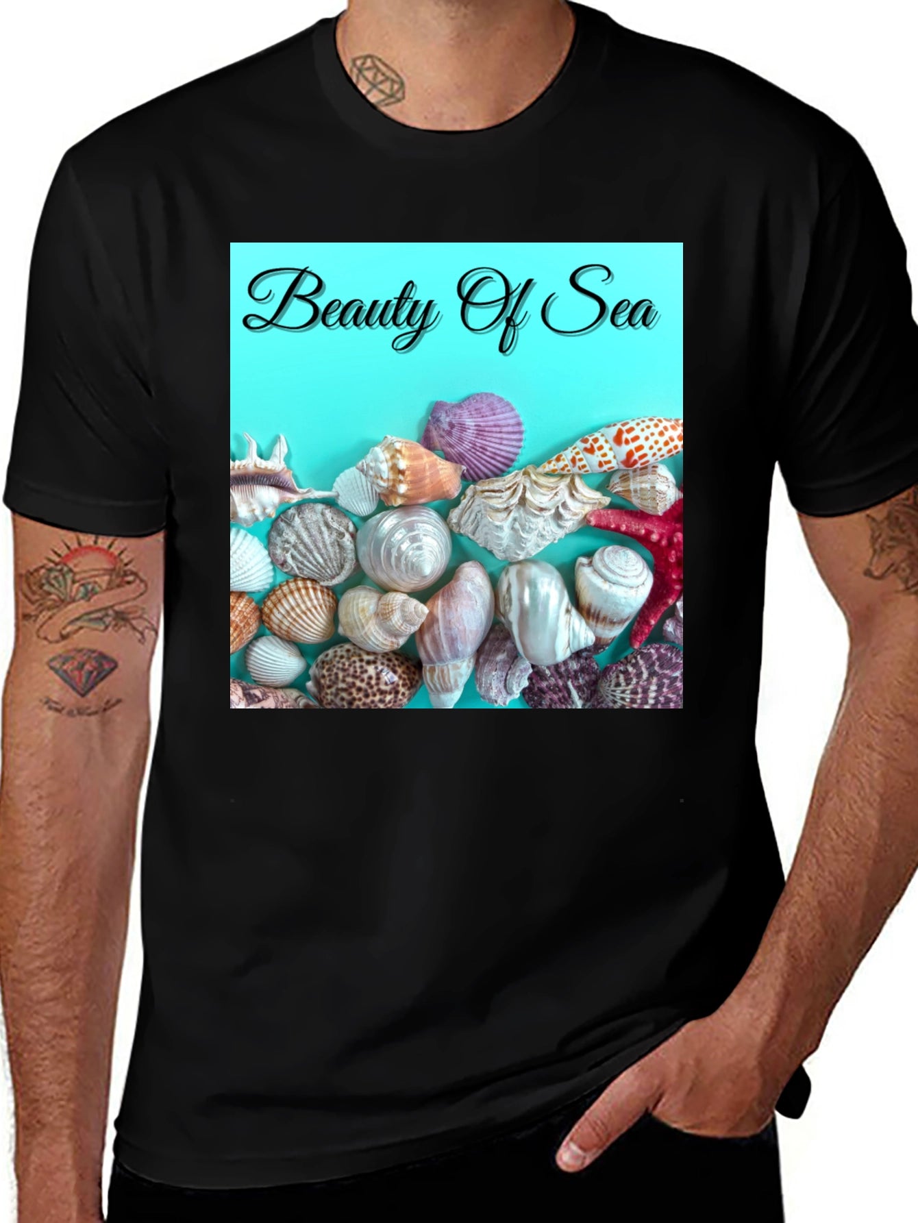 Beauty Of Sea T-Shirt Beach Seashells Graphic Tee
