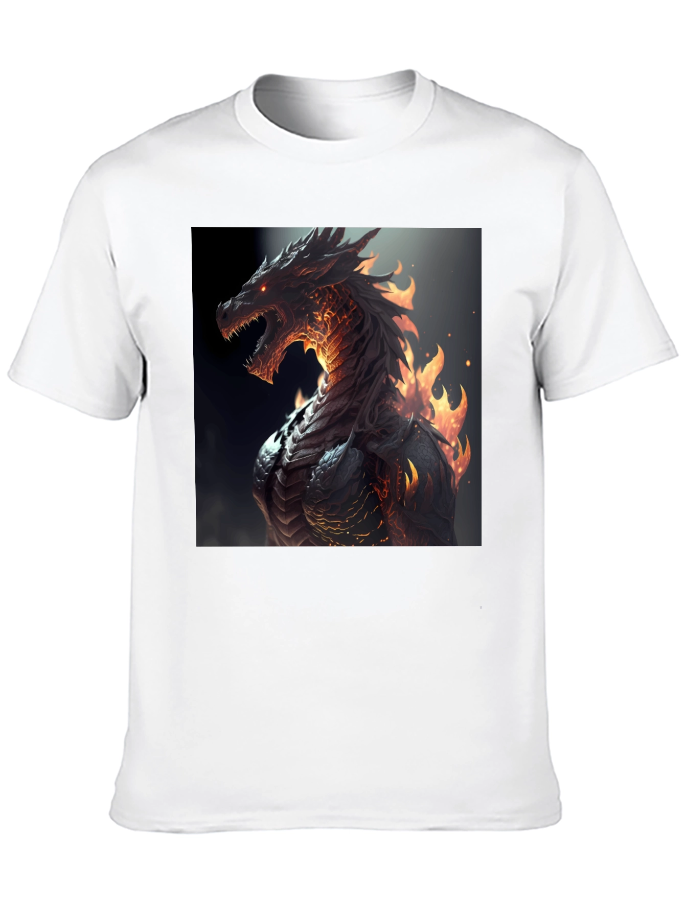 Fiery Dragon Graphic Black T-Shirt