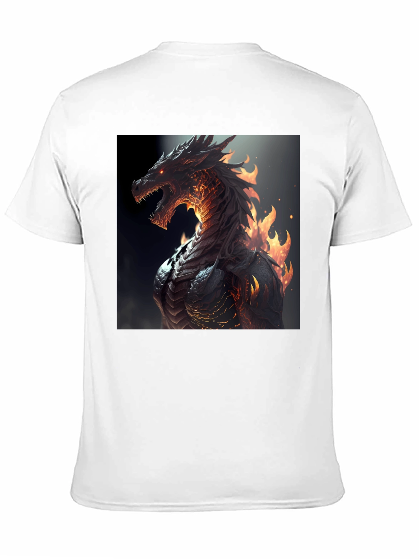Fiery Dragon Graphic Black T-Shirt