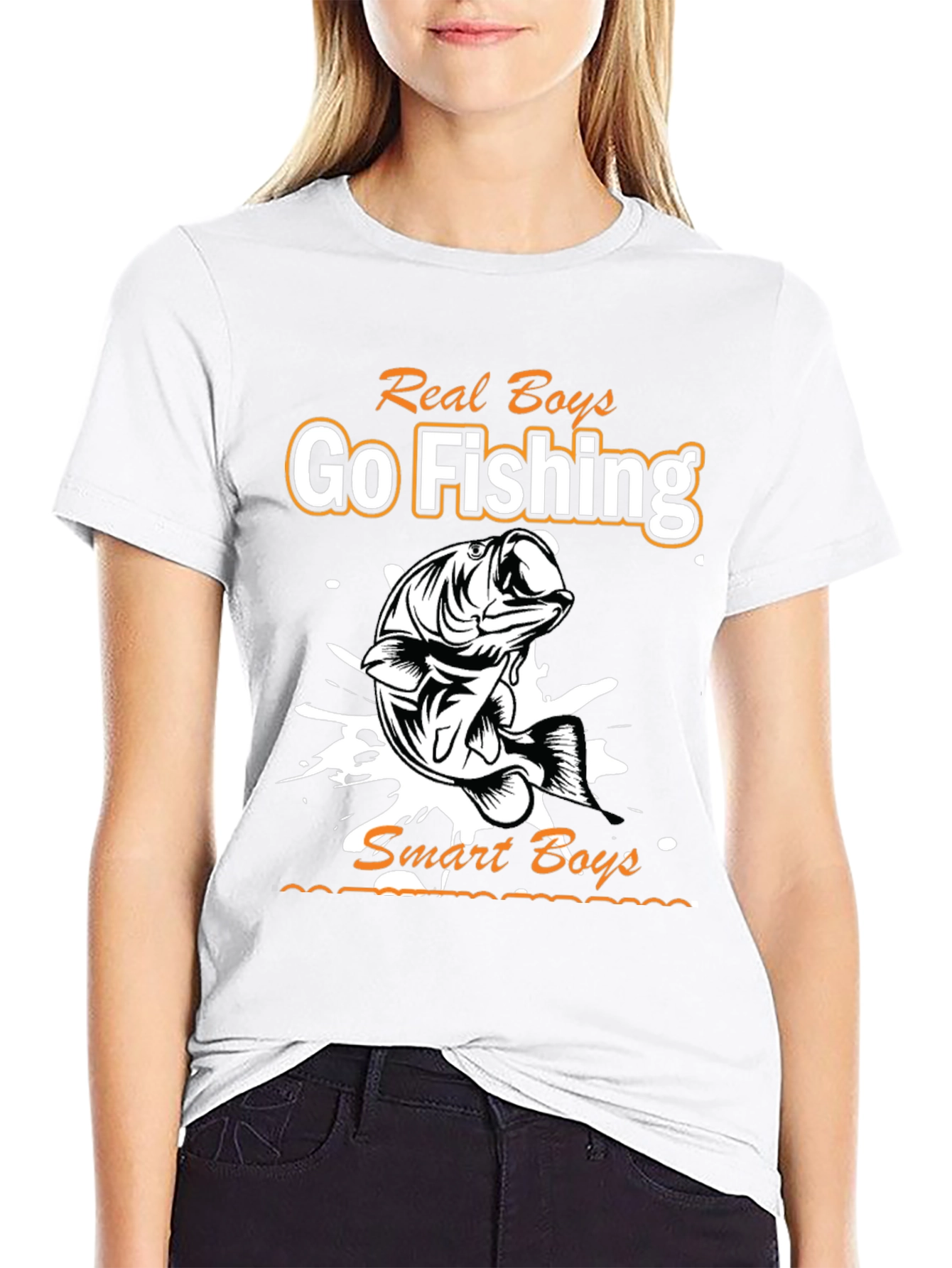 Real Boys Go Fishing Graphic T-Shirt