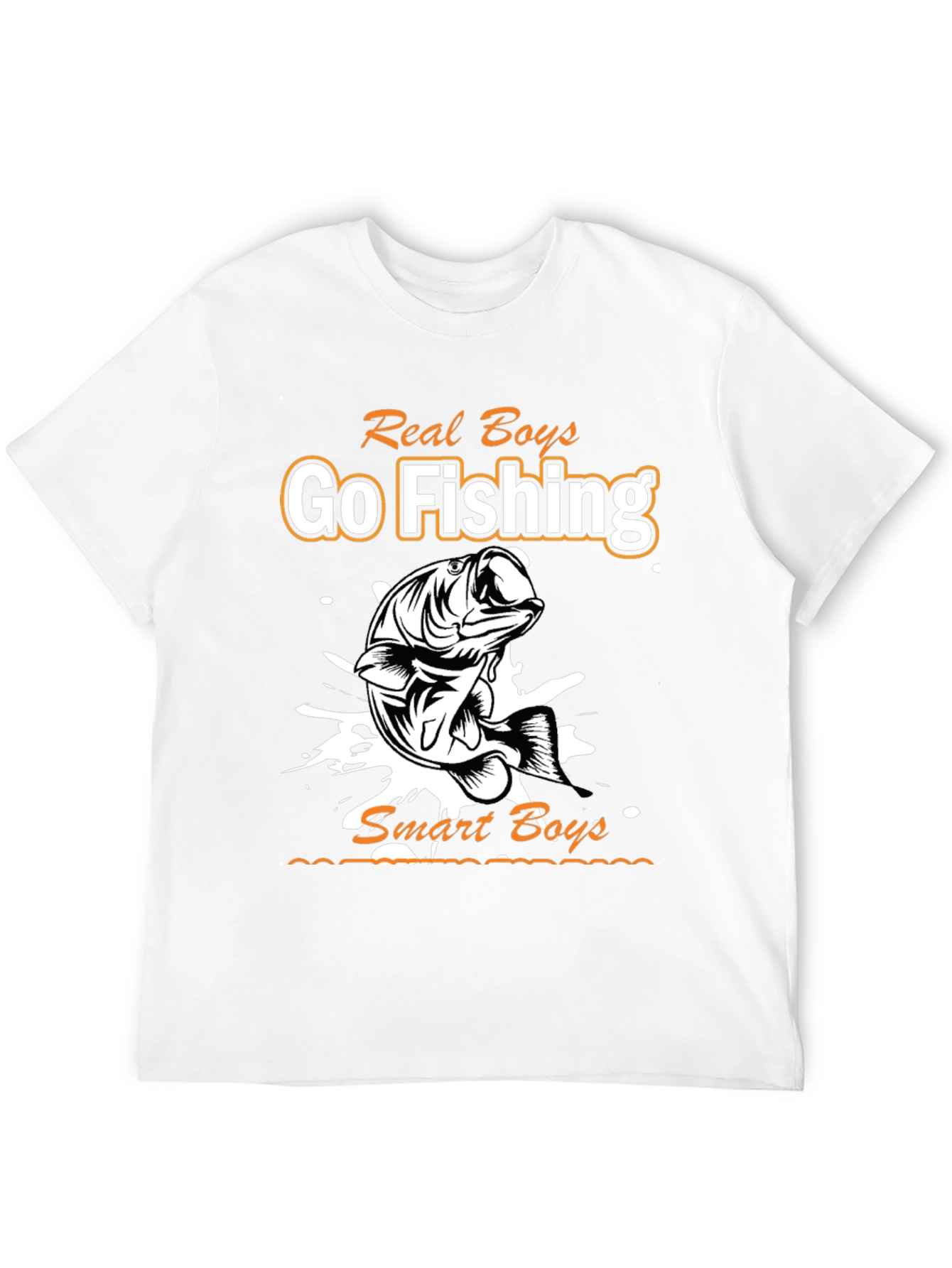 Real Boys Go Fishing Graphic T-Shirt