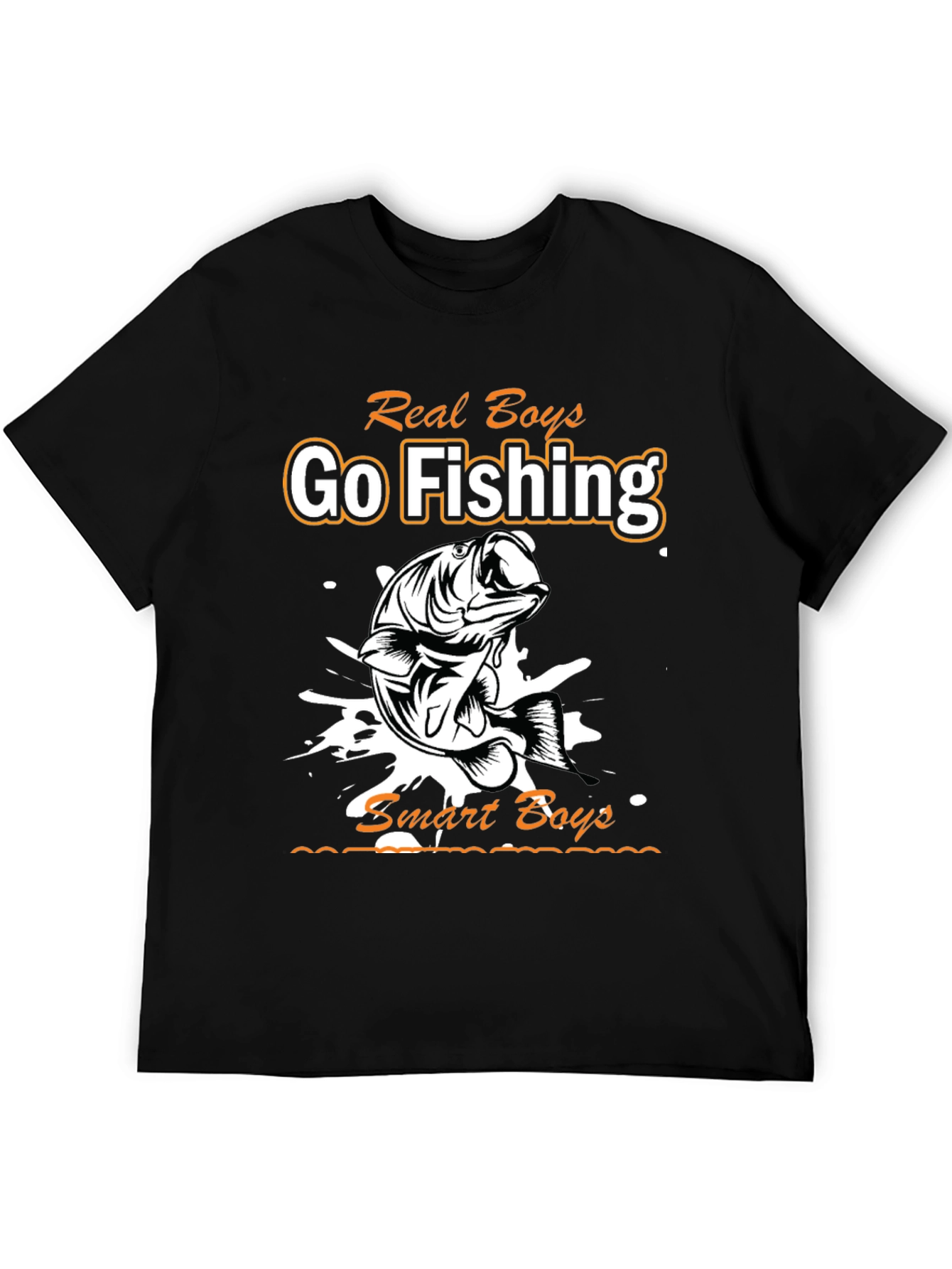 Real Boys Go Fishing Graphic T-Shirt