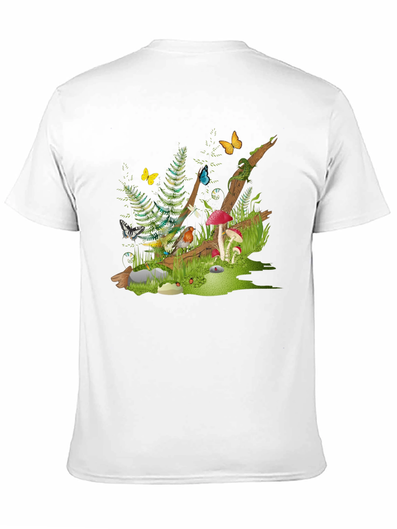 Enchanted Forest Tee - Nature Graphic Black T-Shirt
