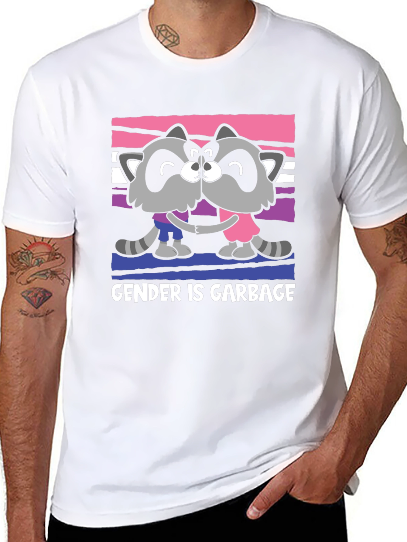 Gender is Garbage Raccoon Pride T-Shirt