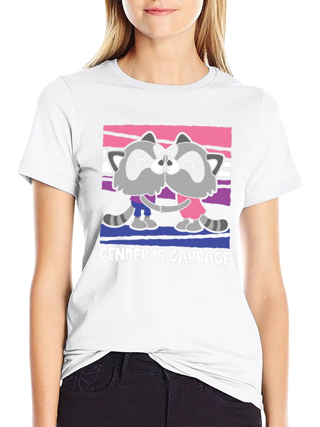 Gender is Garbage Raccoon Pride T-Shirt