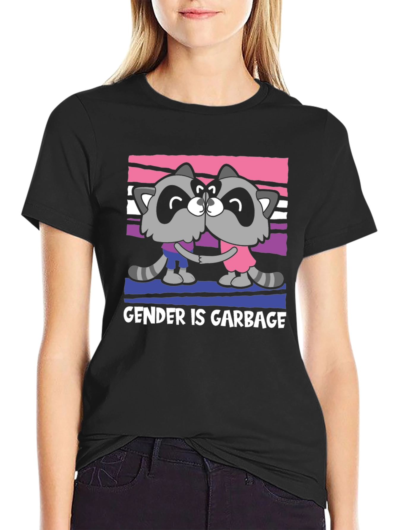 Gender is Garbage Raccoon Pride T-Shirt