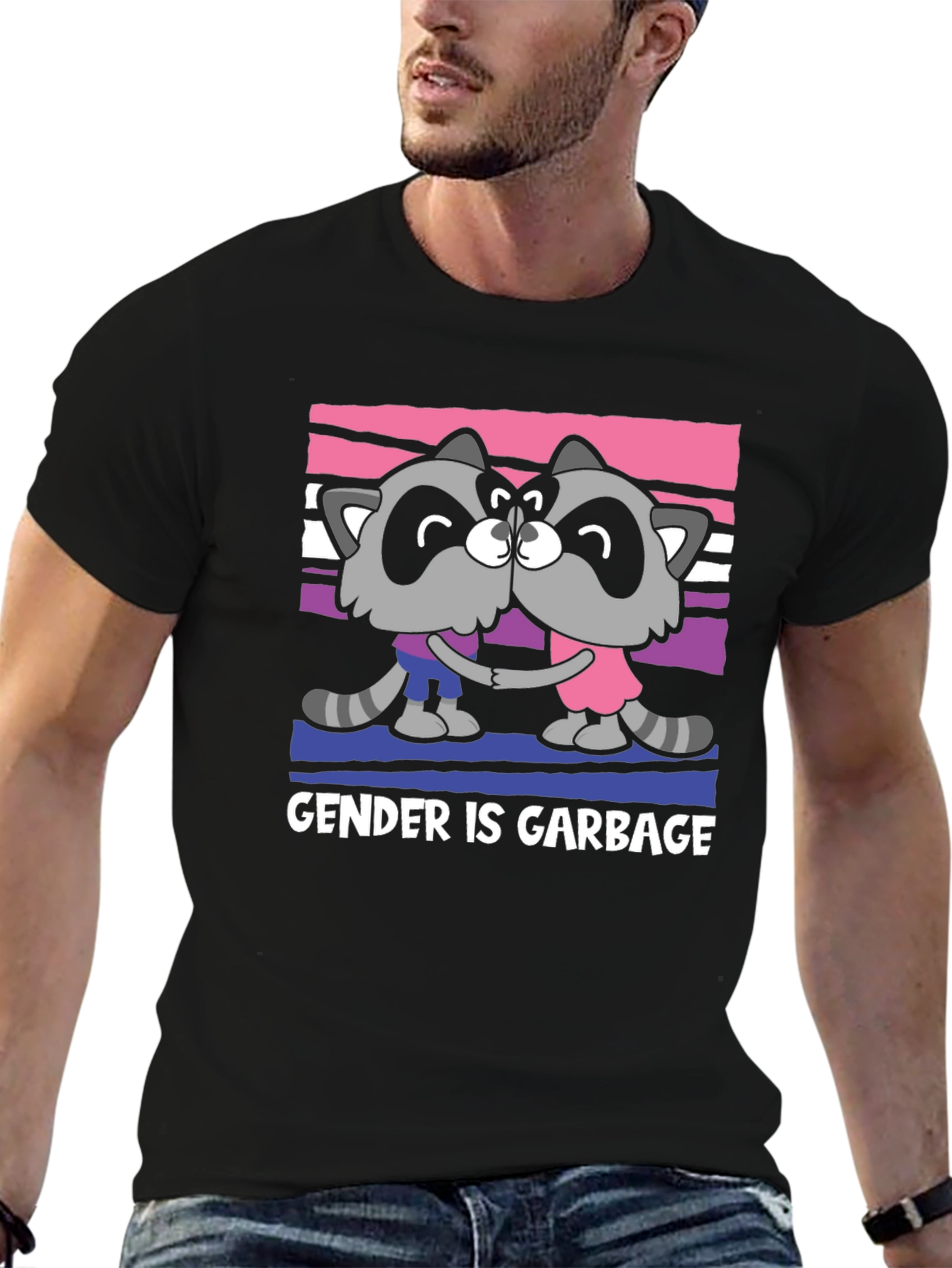 Gender is Garbage Raccoon Pride T-Shirt