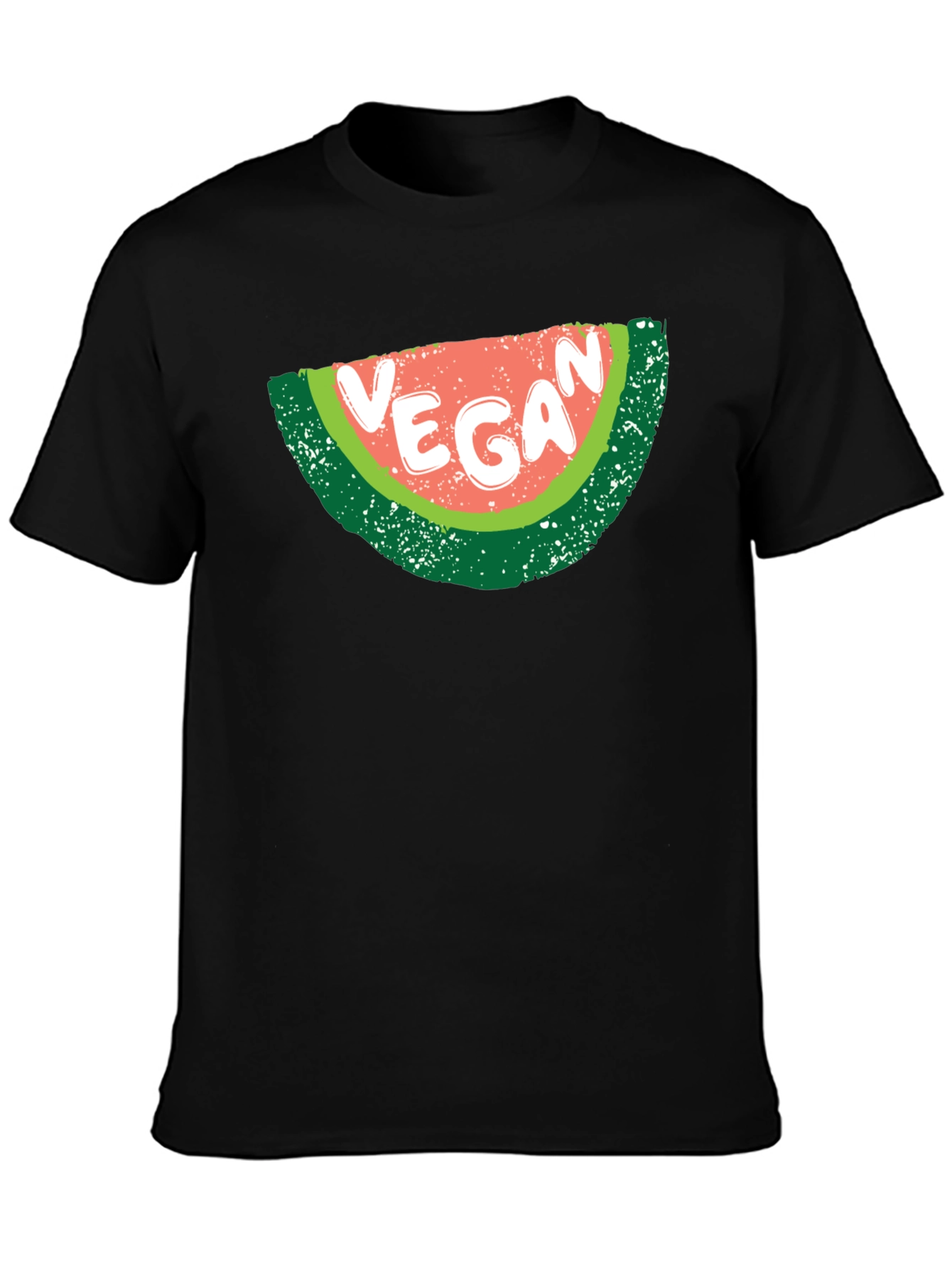 Vegan Watermelon Graphic T-Shirt - Unisex Black Tee
