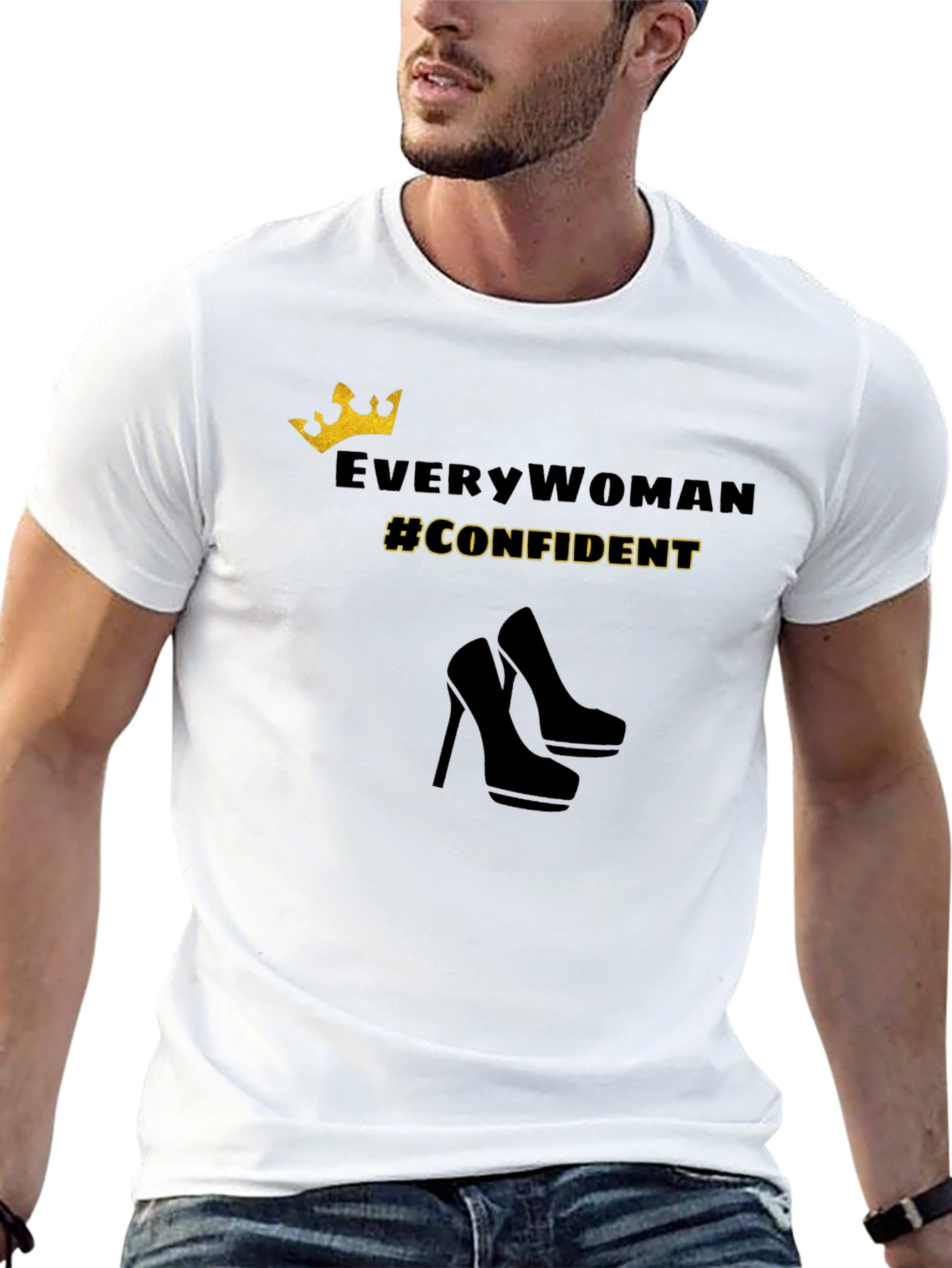 Confident Woman Graphic Tee - Stylish Empowerment Shirt
