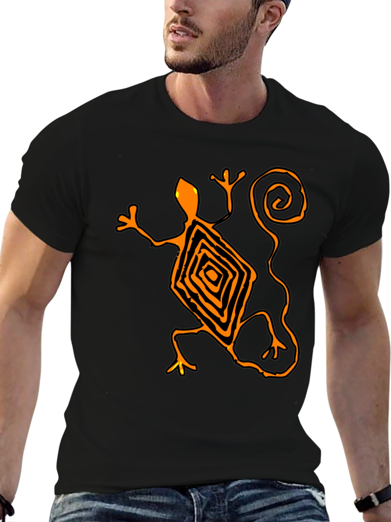 Lizard Graphic Tee - Mens Black T-Shirt