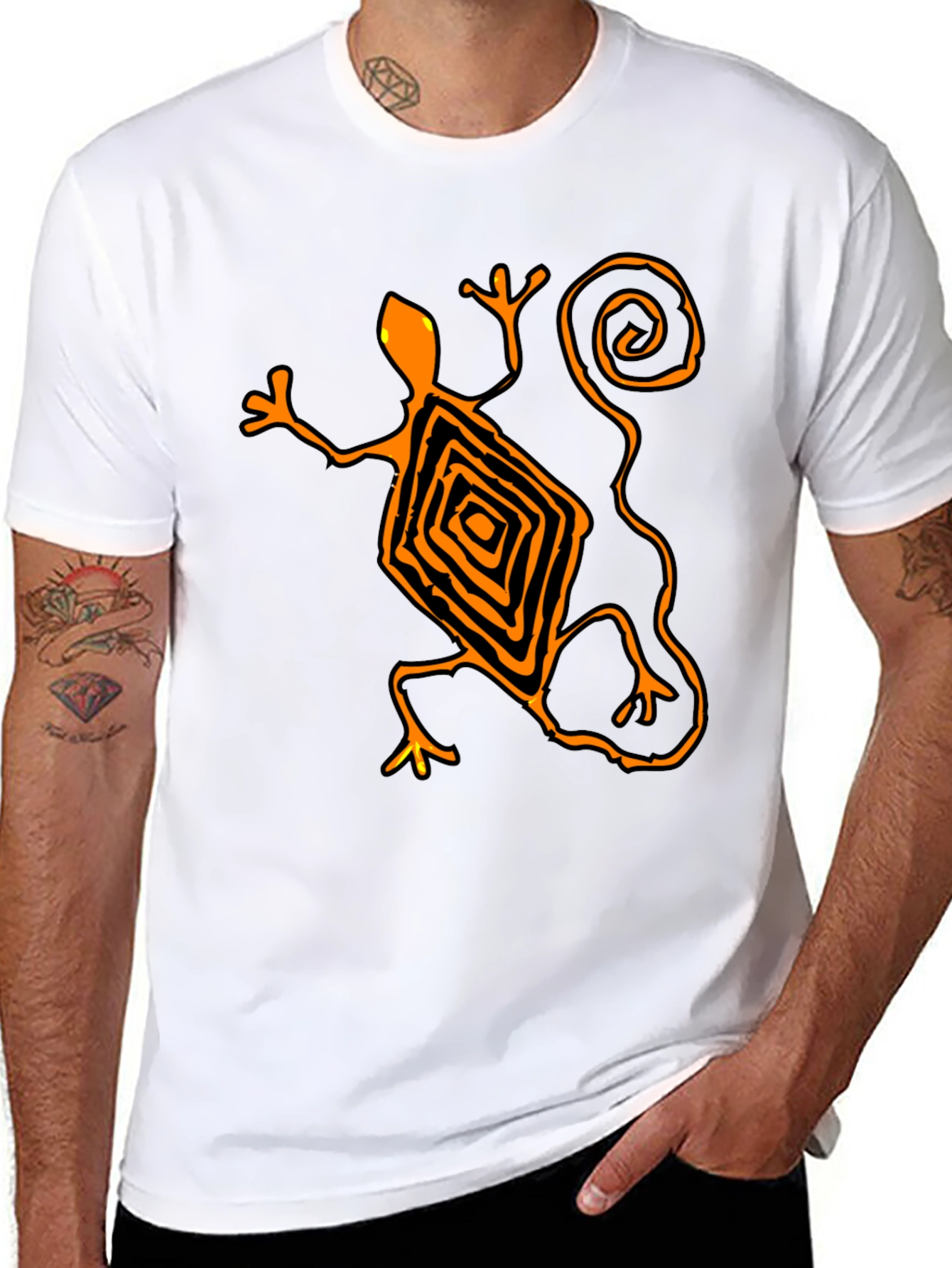 Lizard Graphic Tee - Mens Black T-Shirt
