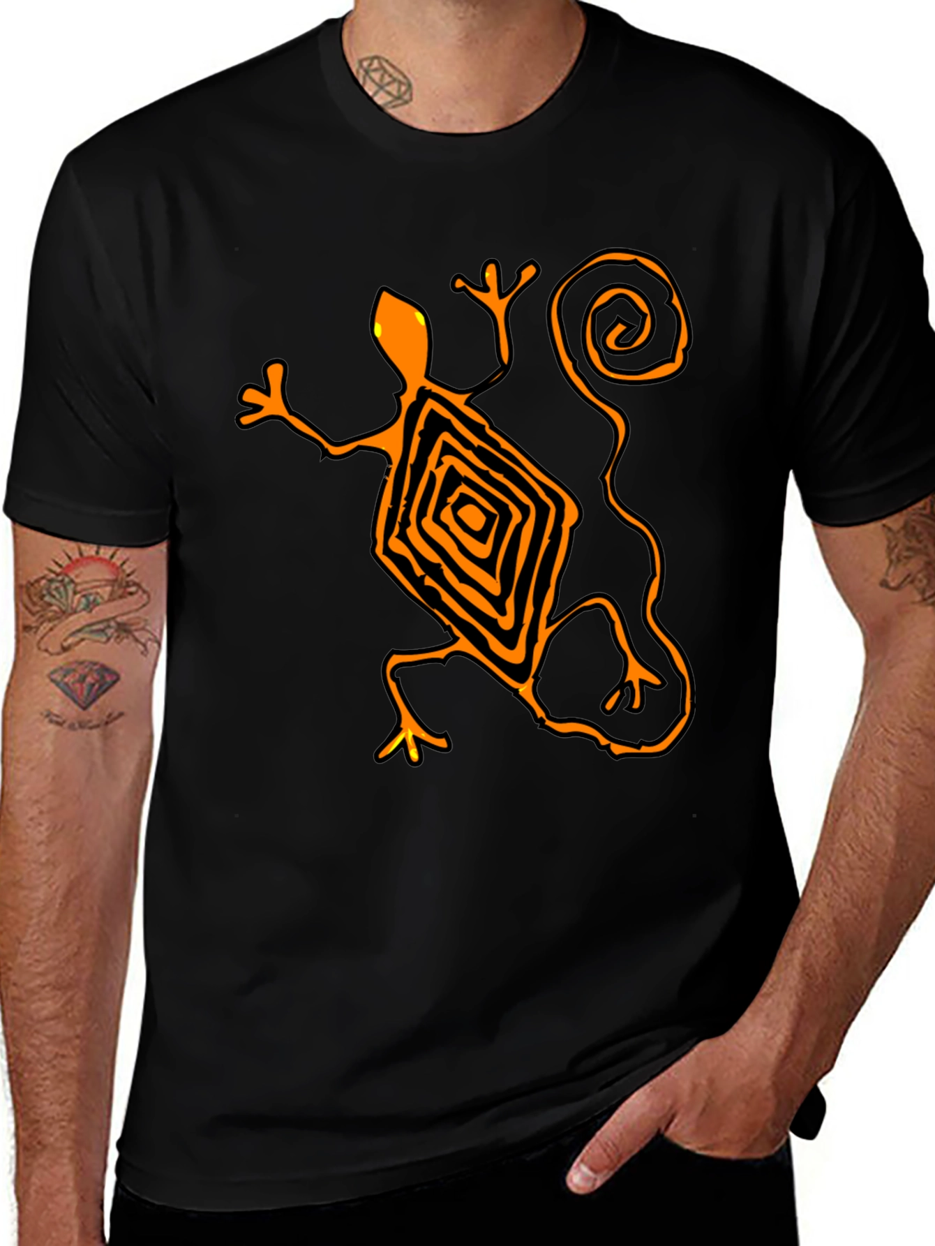 Lizard Graphic Tee - Mens Black T-Shirt