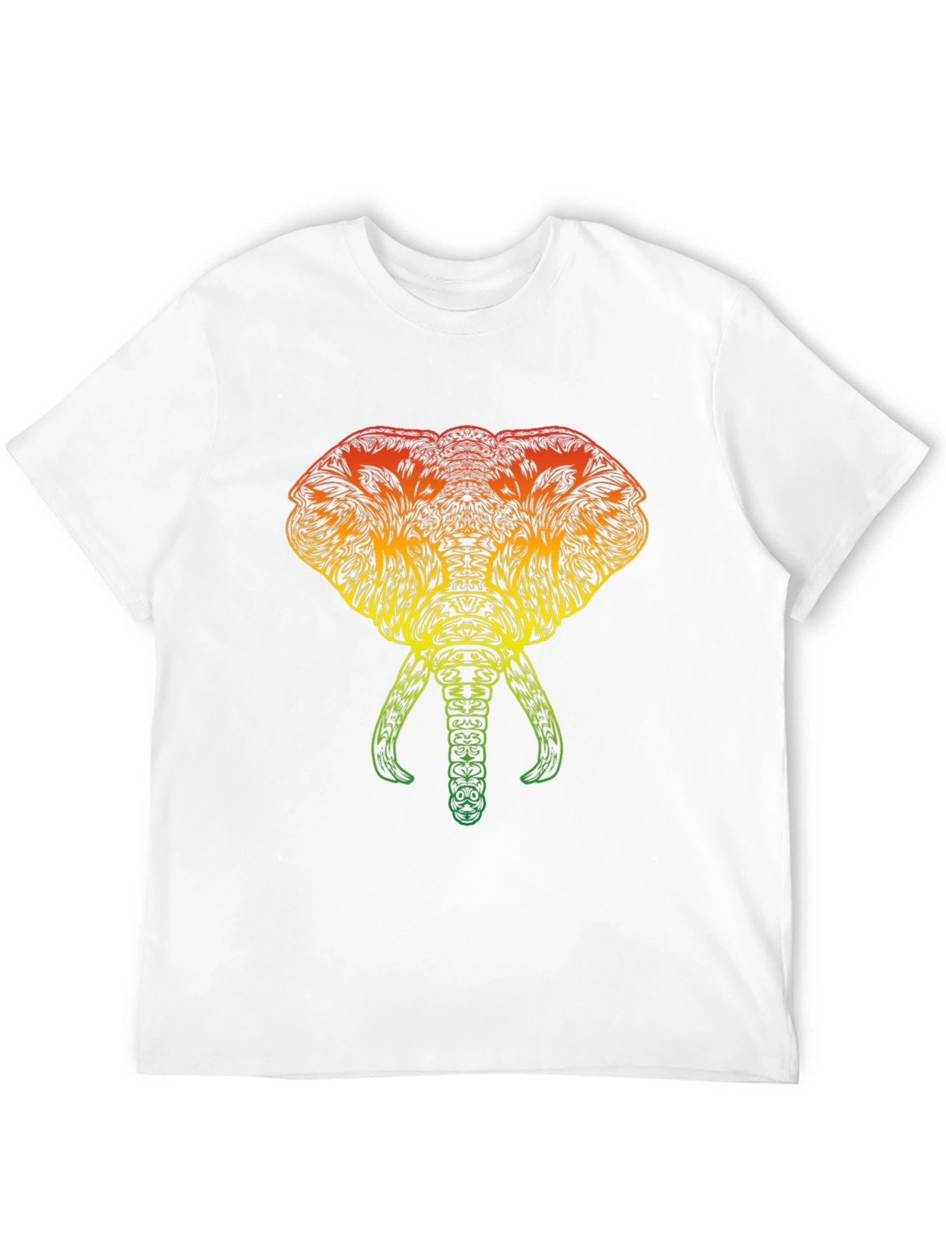 Rasta Elephant Graphic Tee - Black