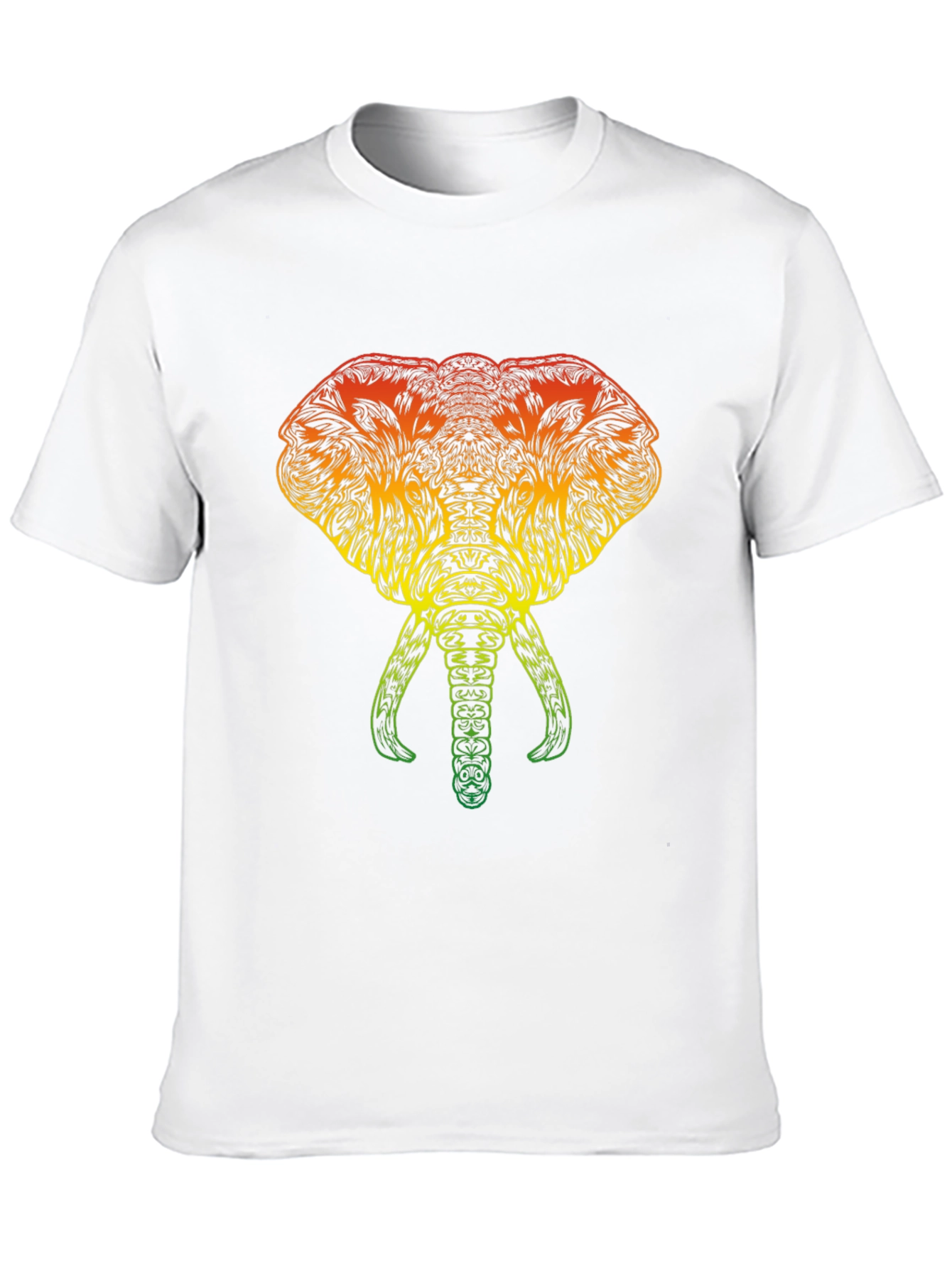 Rasta Elephant Graphic Tee - Black