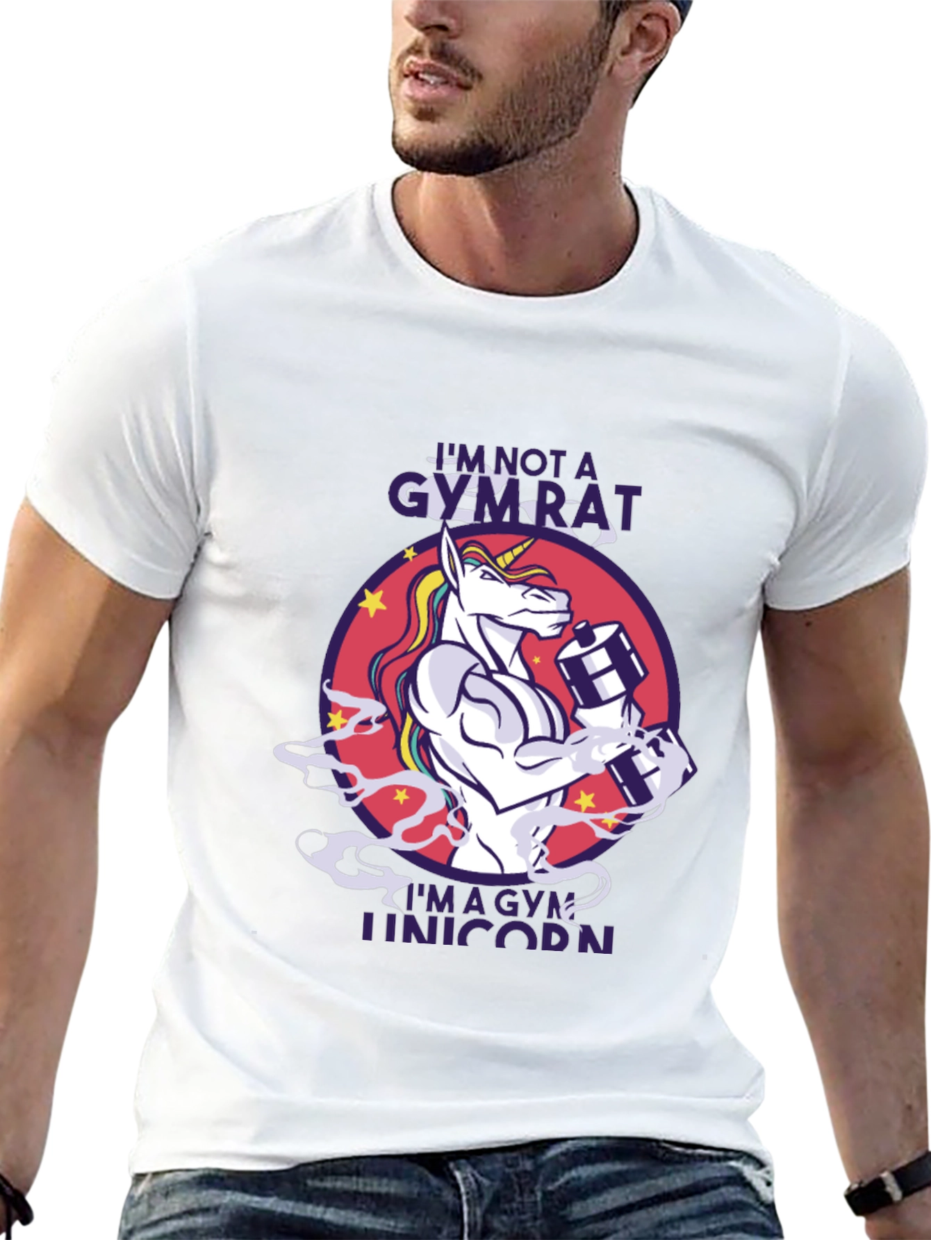 Gym Unicorn Graphic Tee