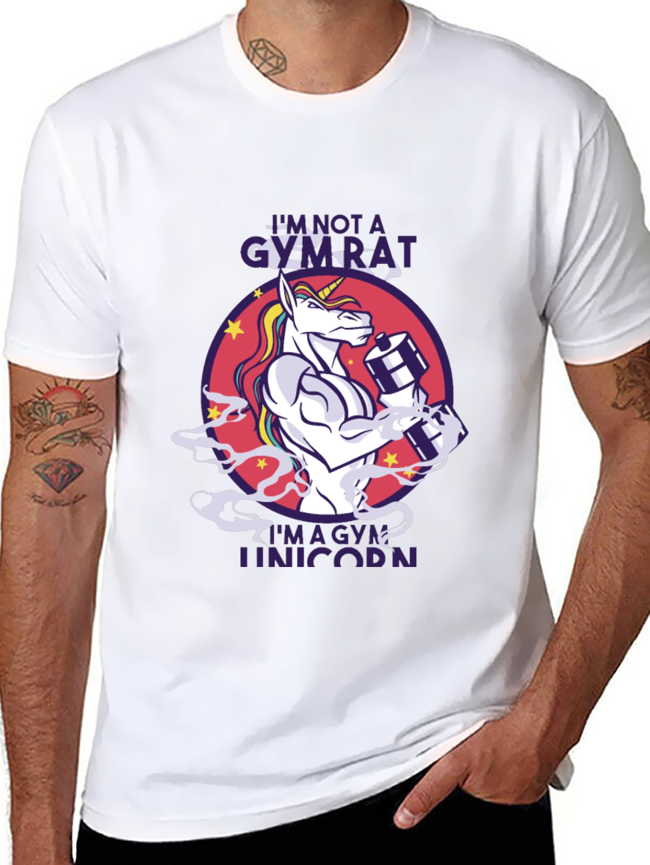 Gym Unicorn Graphic Tee