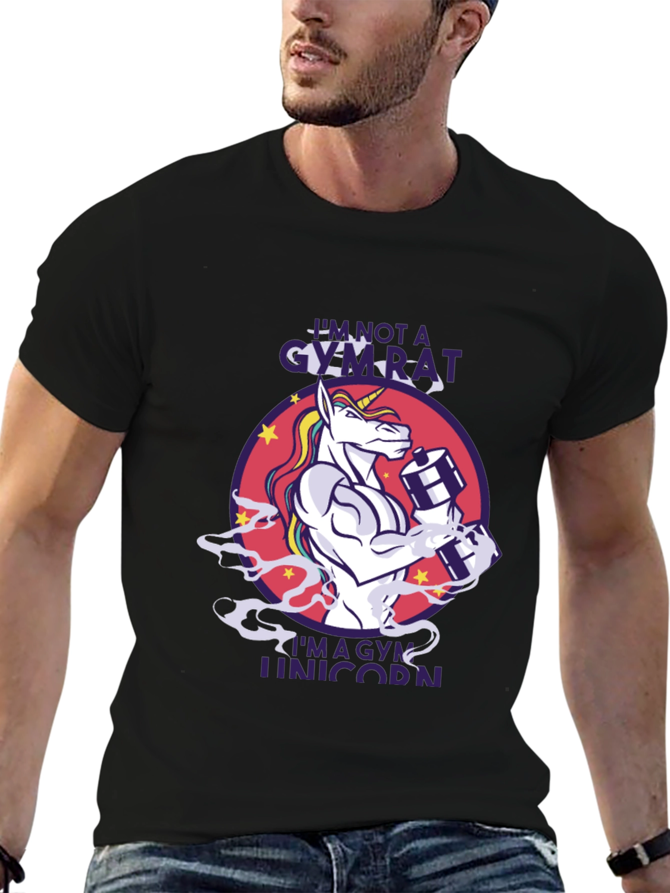 Gym Unicorn Graphic Tee
