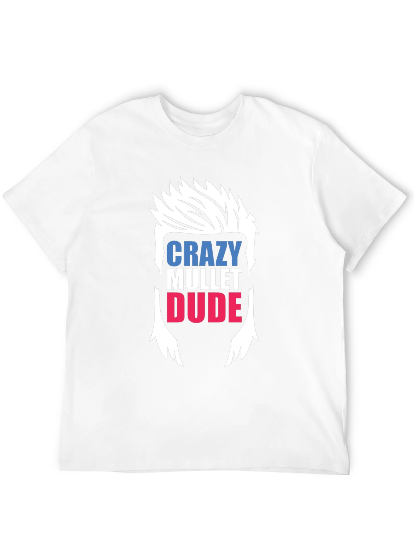 Crazy Mullet Dude Graphic T-Shirt
