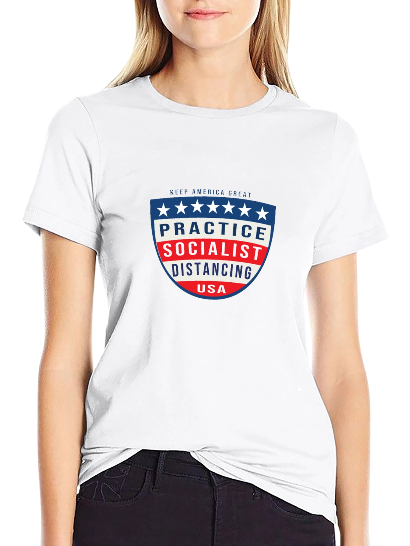 Practice Socialist Distancing USA T-Shirt