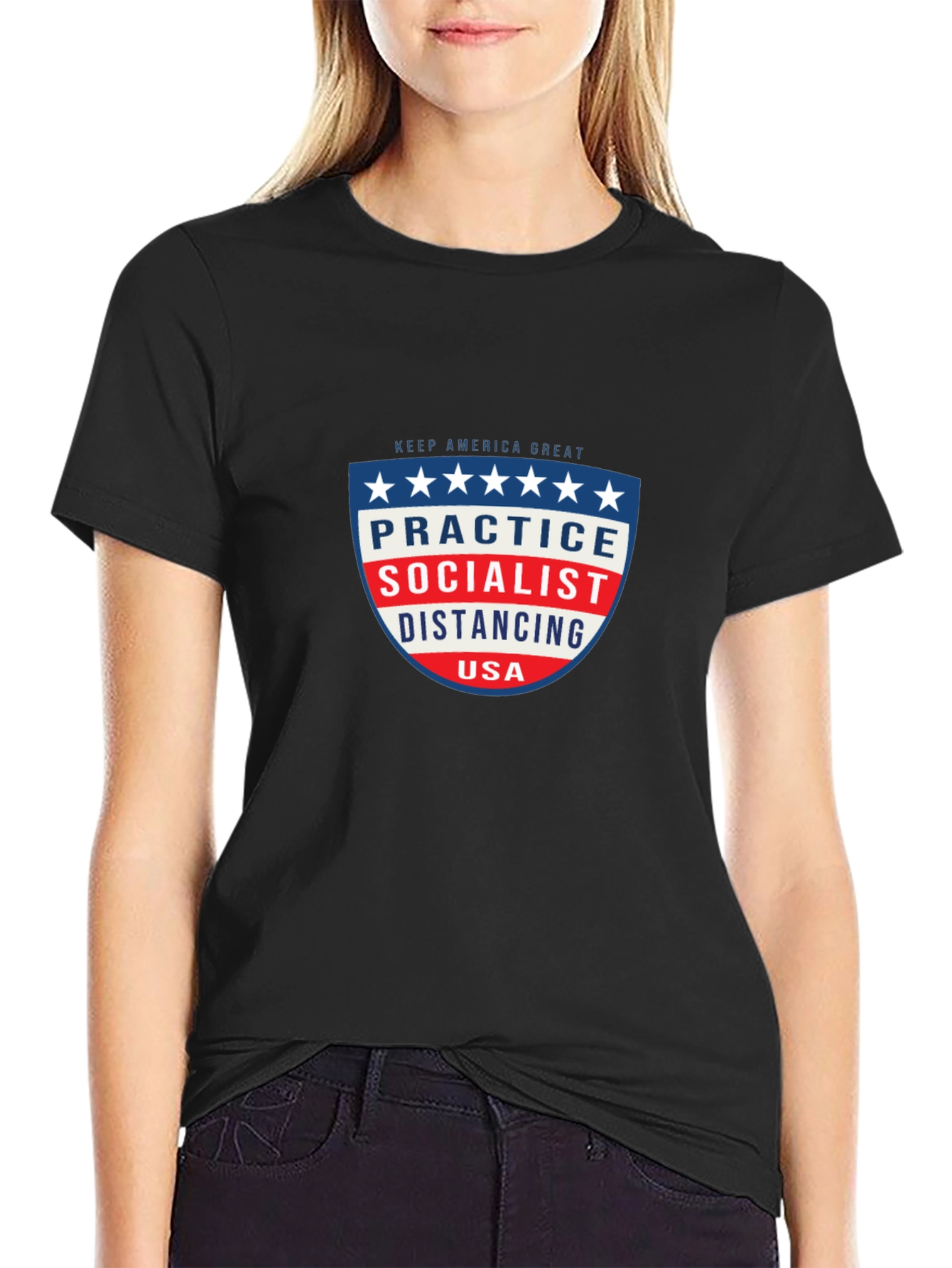 Practice Socialist Distancing USA T-Shirt
