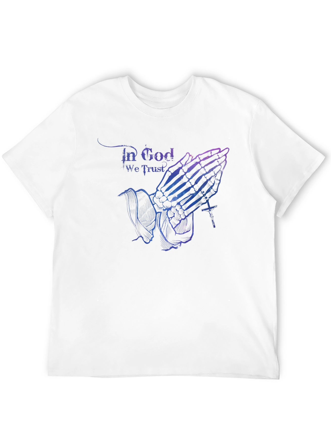 In God We Trust Skeleton Hands Black T-Shirt