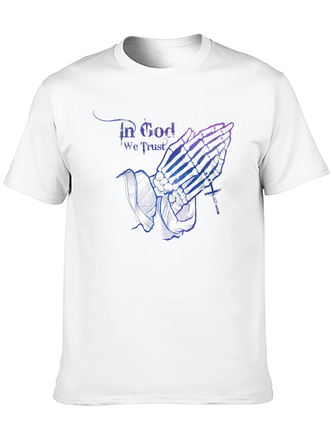 In God We Trust Skeleton Hands Black T-Shirt